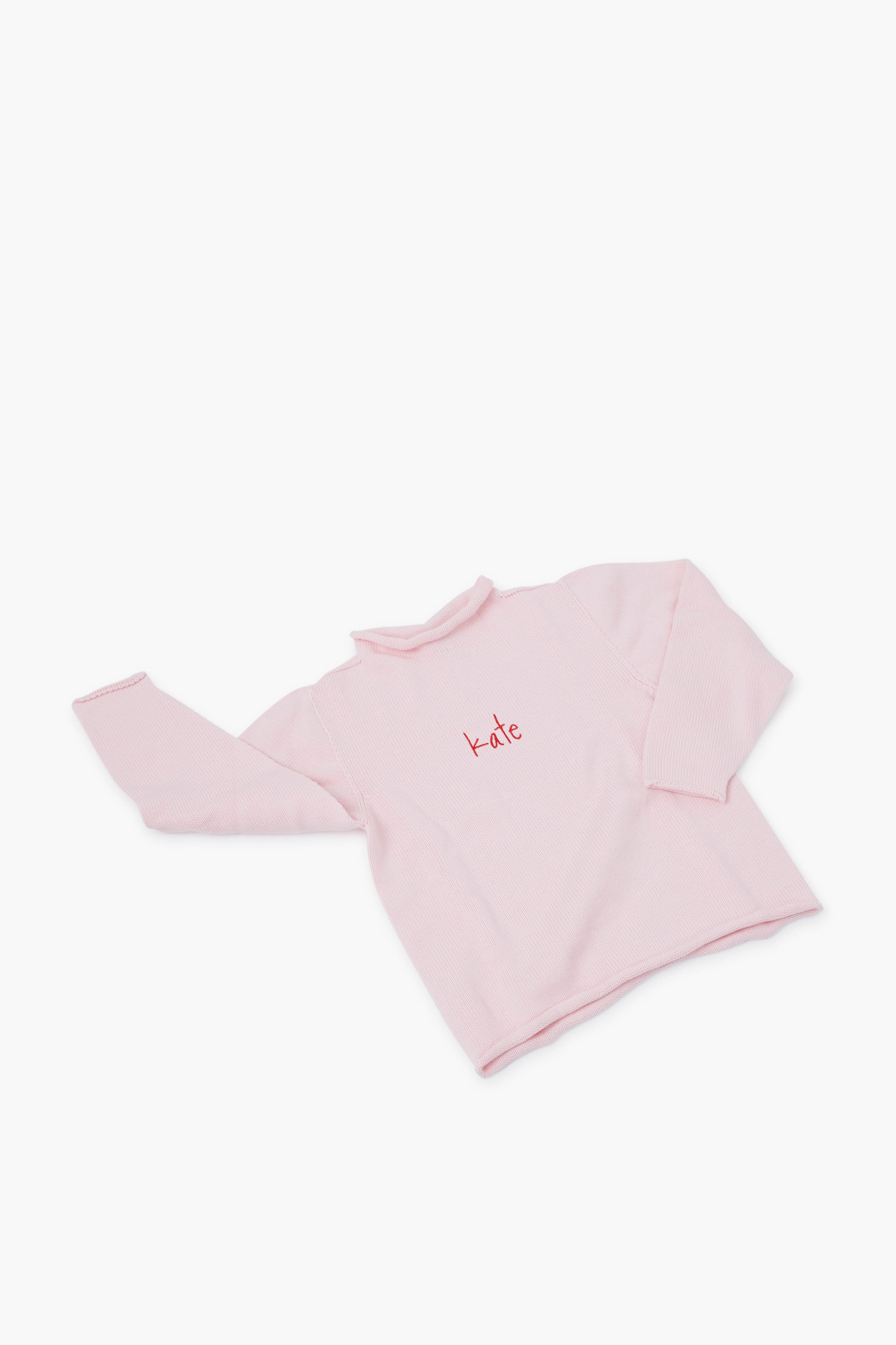 Pink Roll Neck Sweater-Get Girly