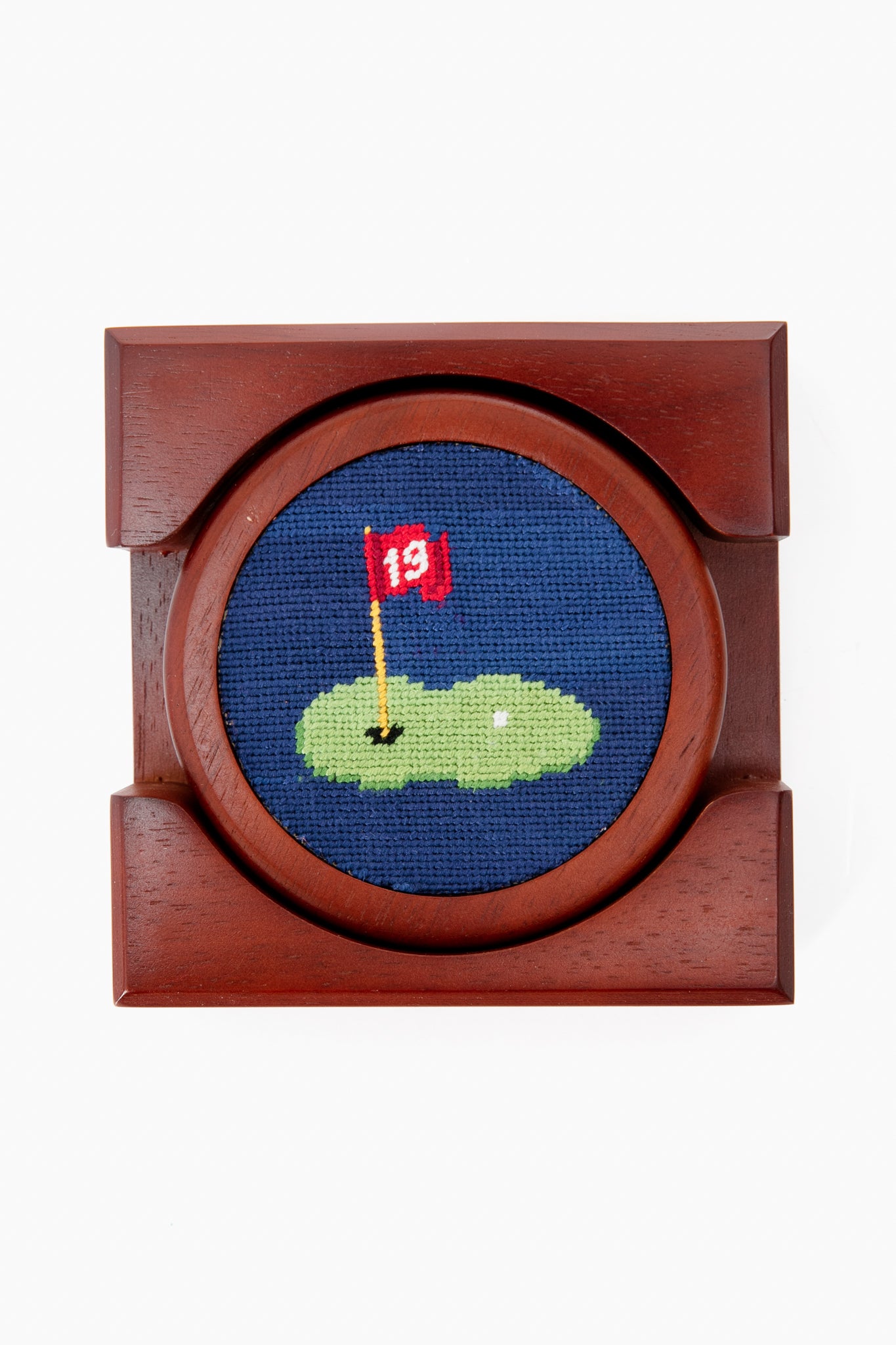 19th Hole Needlepoint Coaster Set-Get Girly