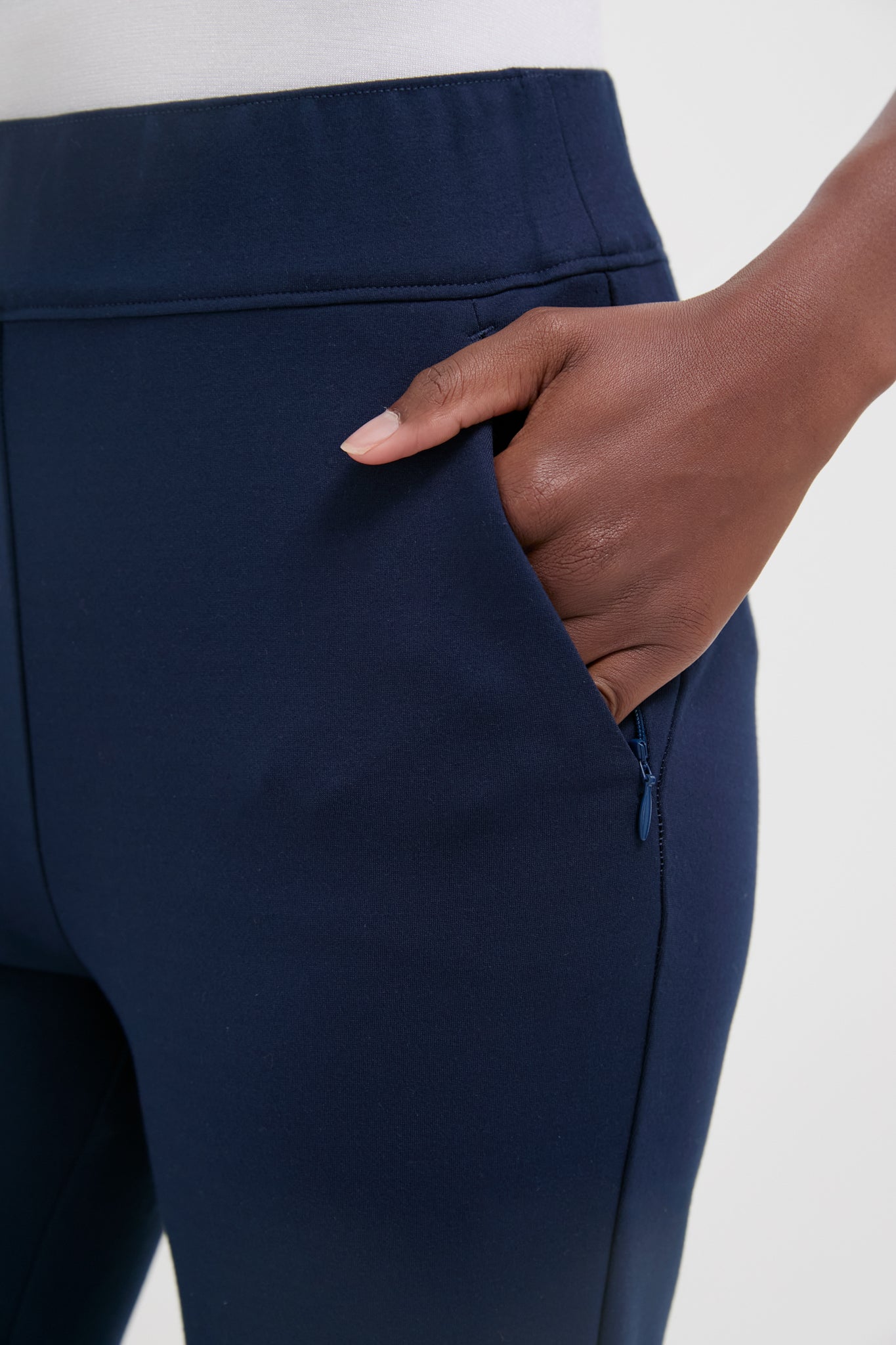 Navy 28 Inch Compression September Pant-Get Girly