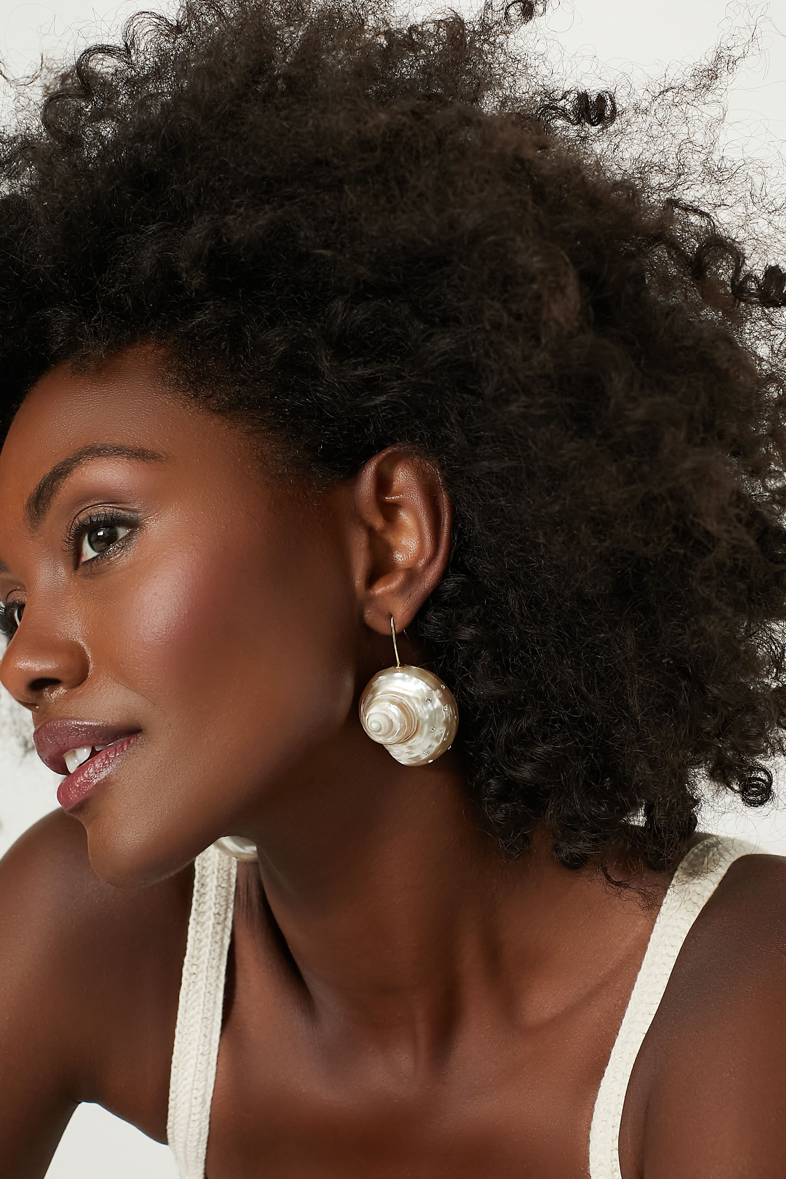 White Sundial Earrings-Get Girly