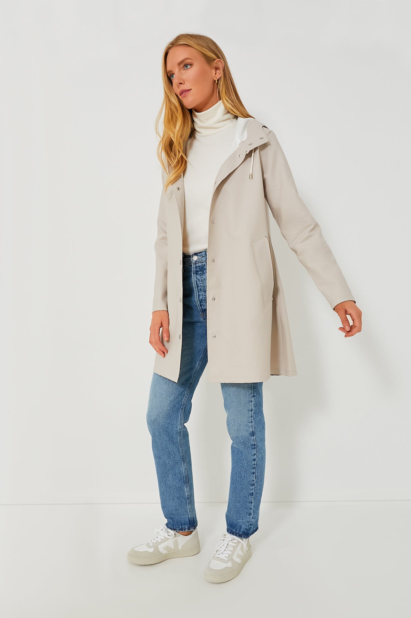 Light Sand Mosebacke Raincoat-Get Girly