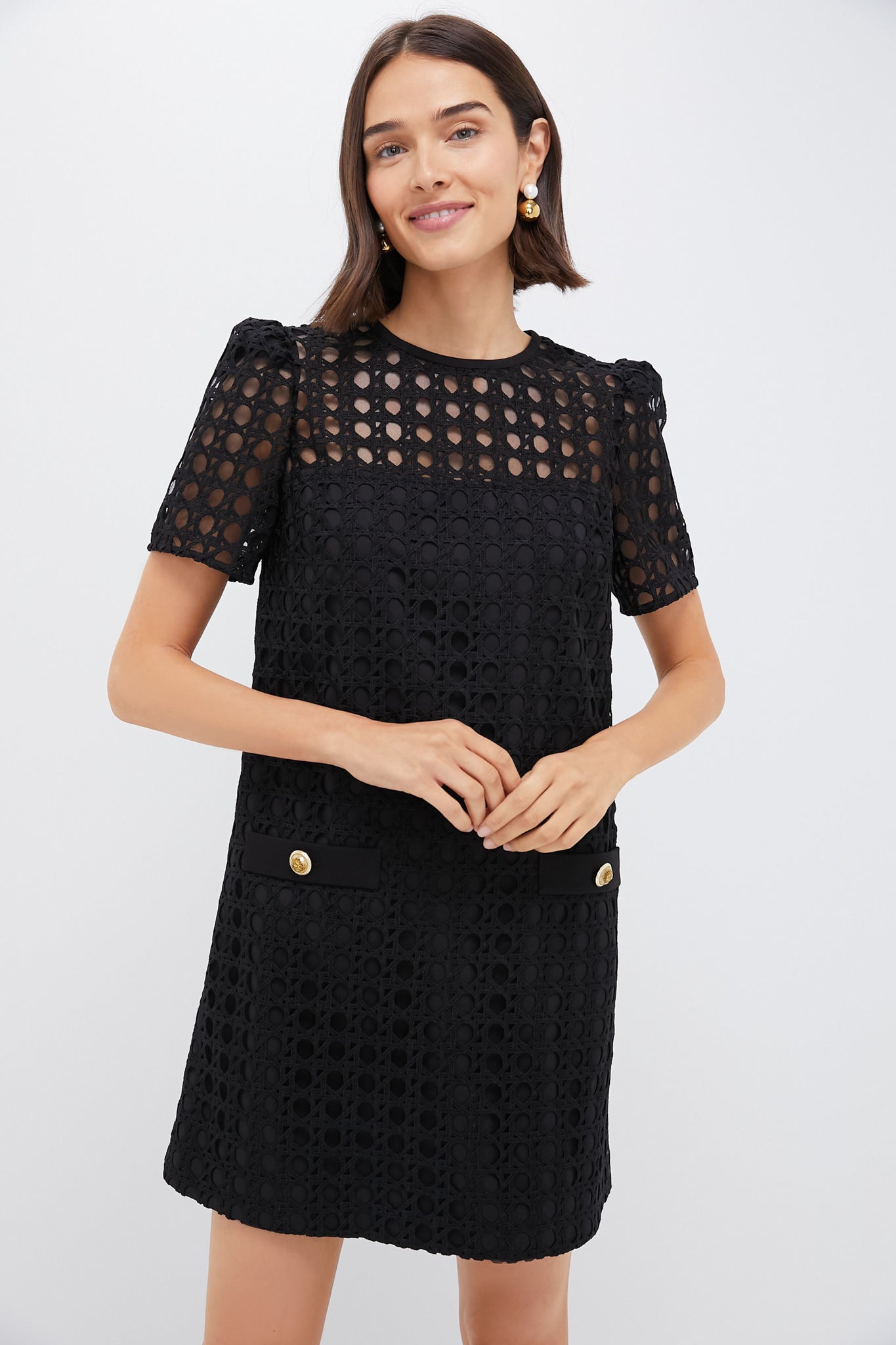 Black Cane Lace Janelle Dress-Get Girly