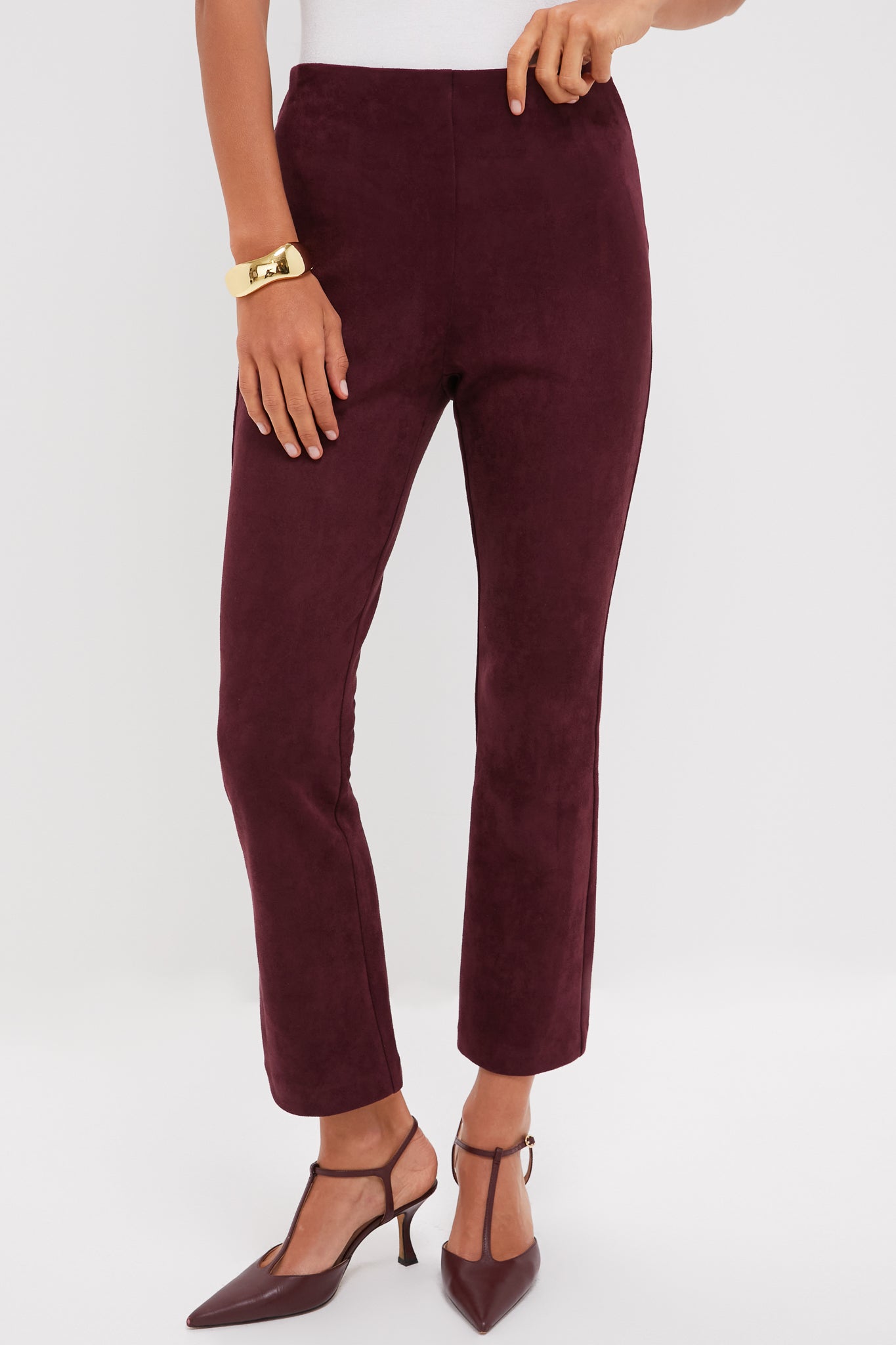 Winetasting Vegan Suede Ashford Pants-Get Girly