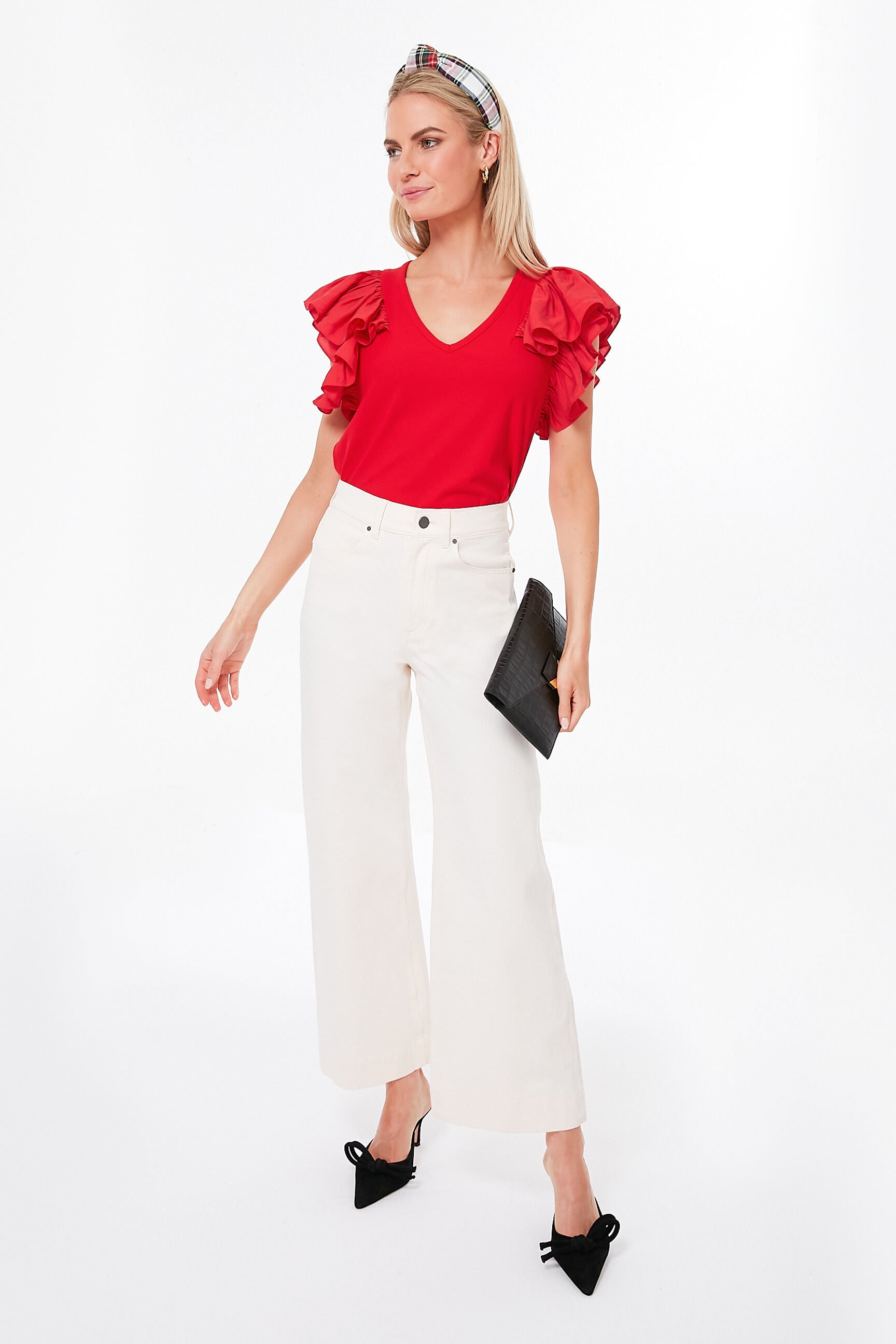 Black Croc London Clutch-Get Girly