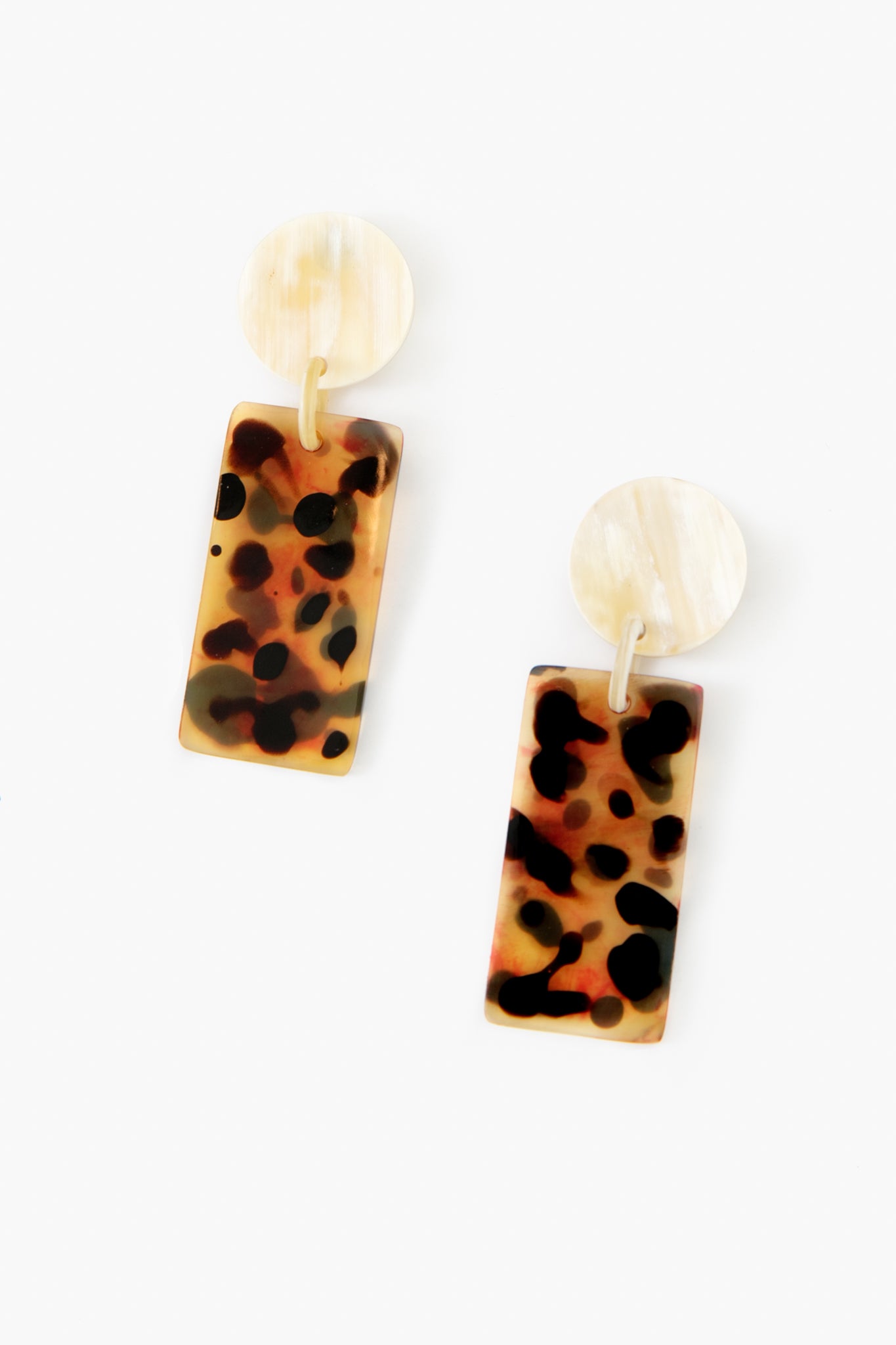 Tortoise Cabana Earrings-Get Girly