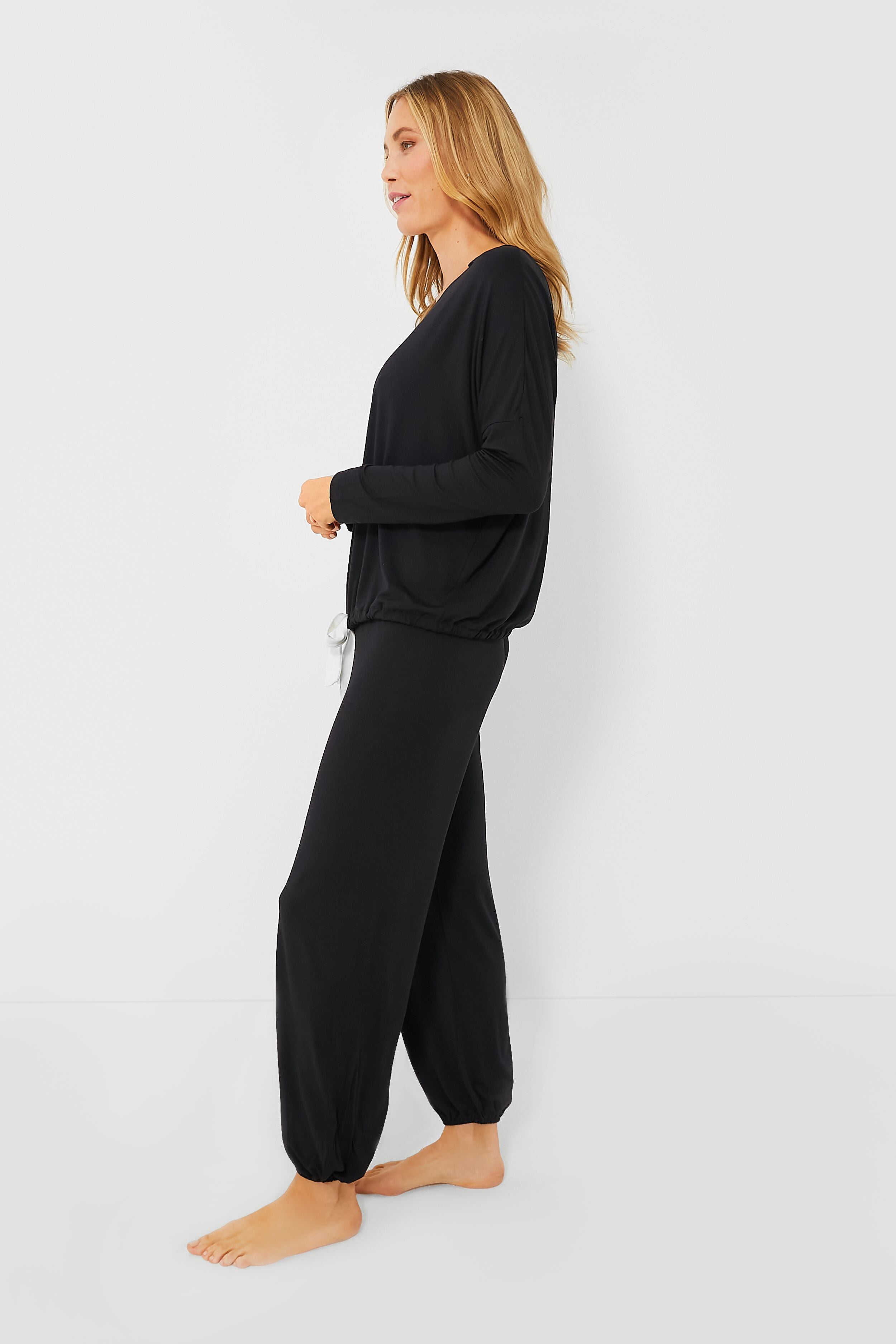 Black Gisele Slouchy PJ Set-Get Girly
