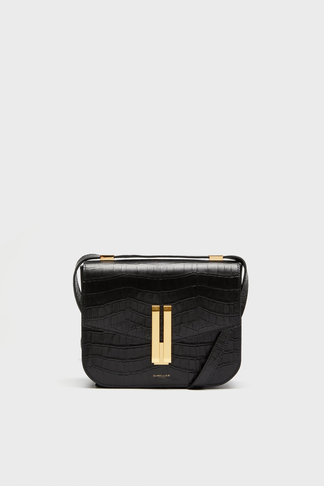 Black Croc Effect Vancouver Bag-Get Girly