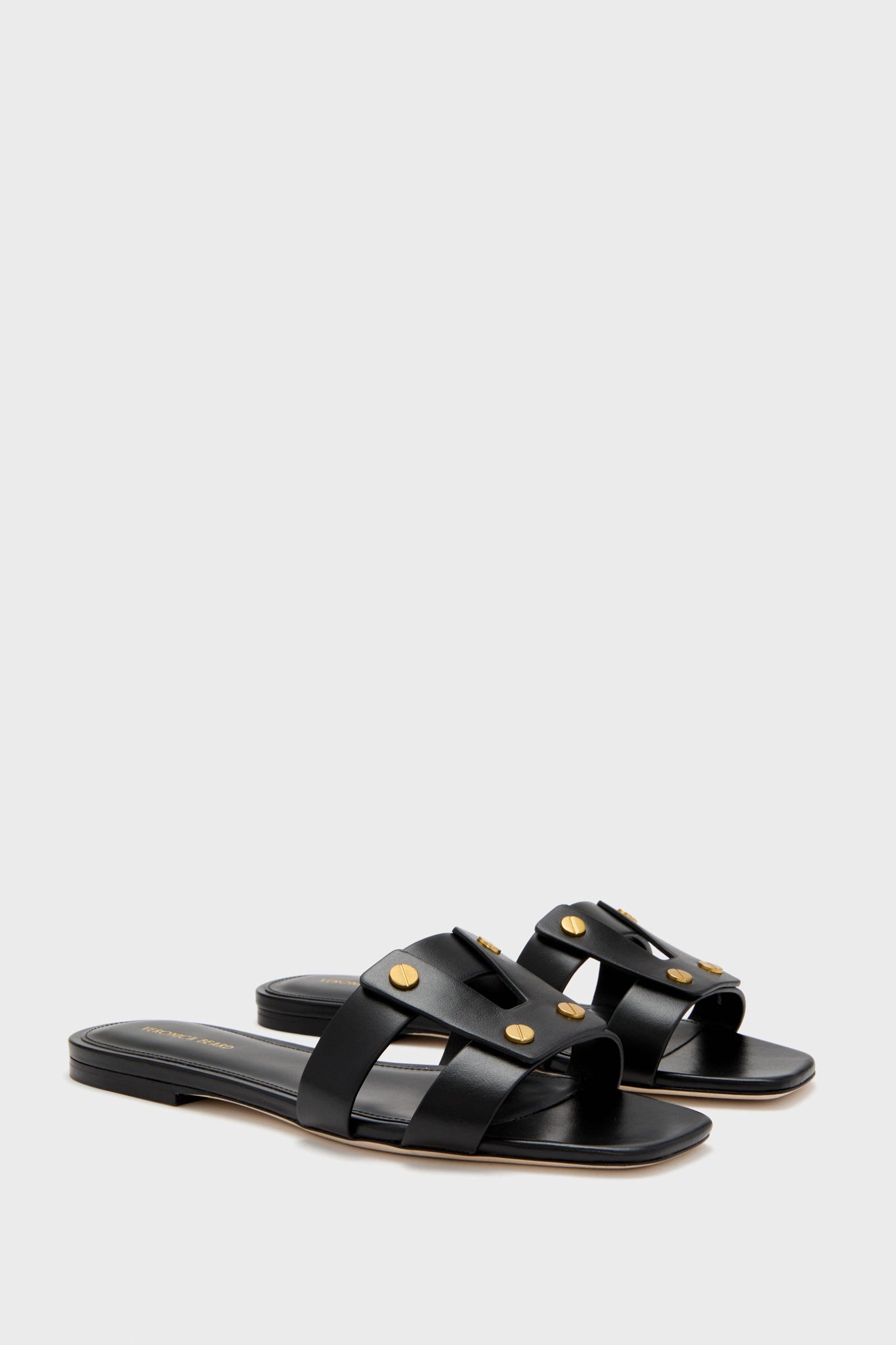Black Via Slides-Get Girly