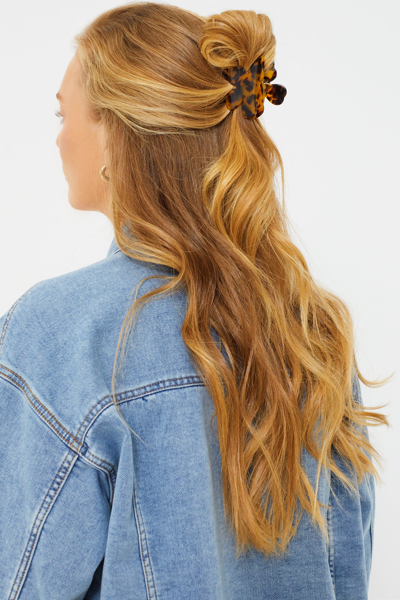 Tortoise Lily Claw Clip-Get Girly