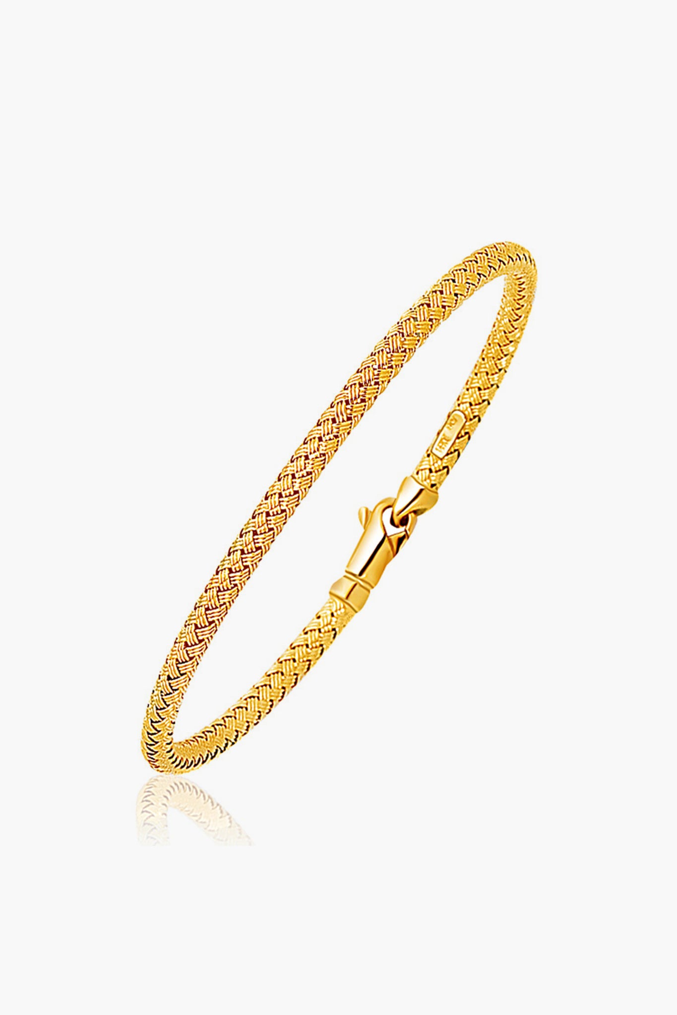 14k Gold Fancy Weave Bangle-Get Girly