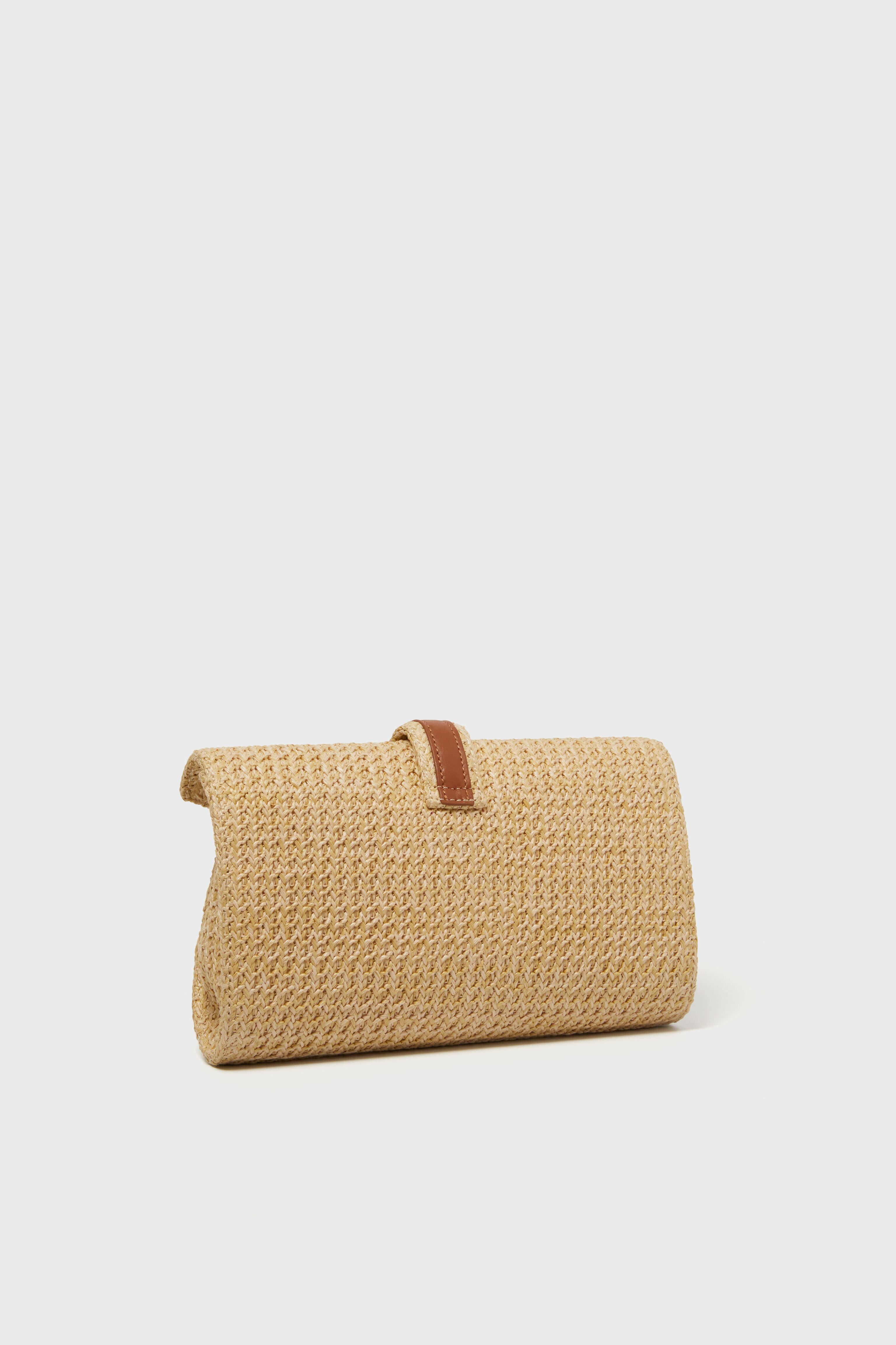 Rowen Raffia Envelope Clutch-Get Girly