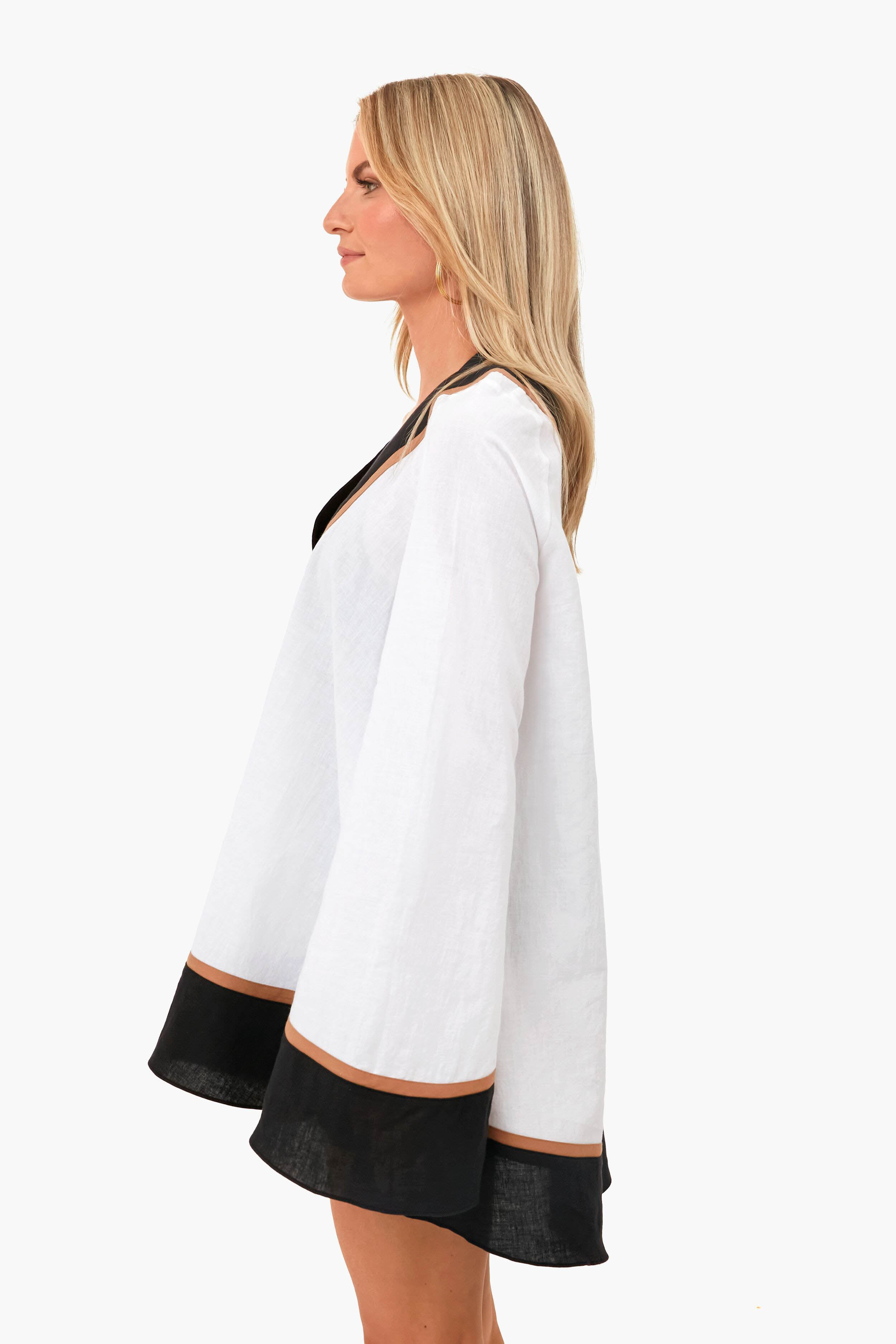 Colorblock Linen Cassia Coverup-Get Girly