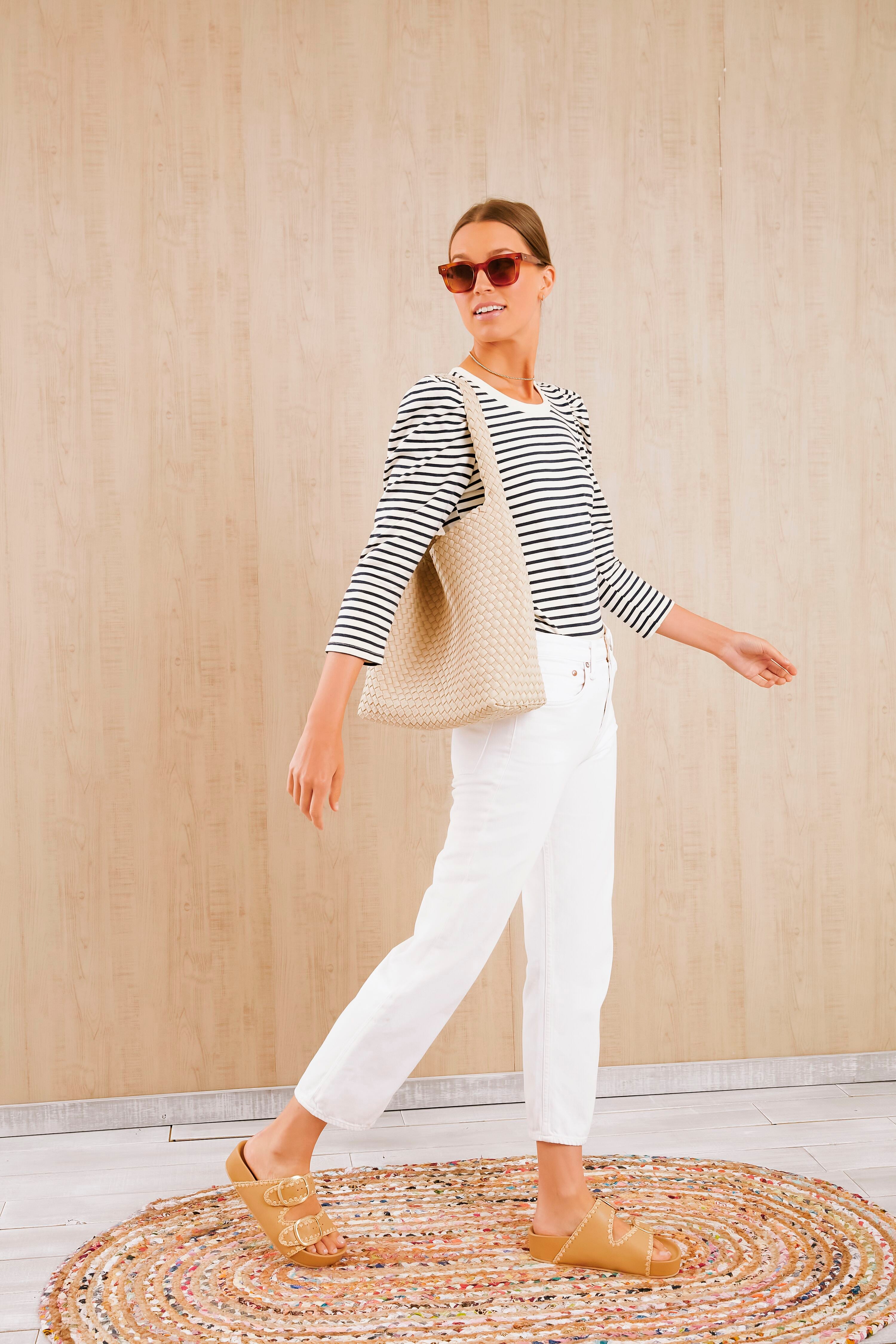 Bisque Vachetta and Cream Straw Theo Platform Sandals-Get Girly