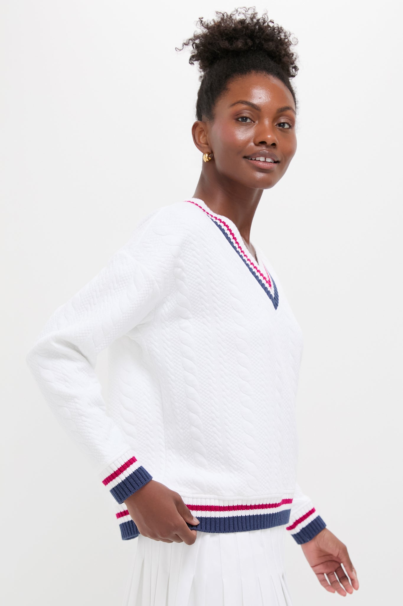 Americana Cable Turner Pullover-Get Girly