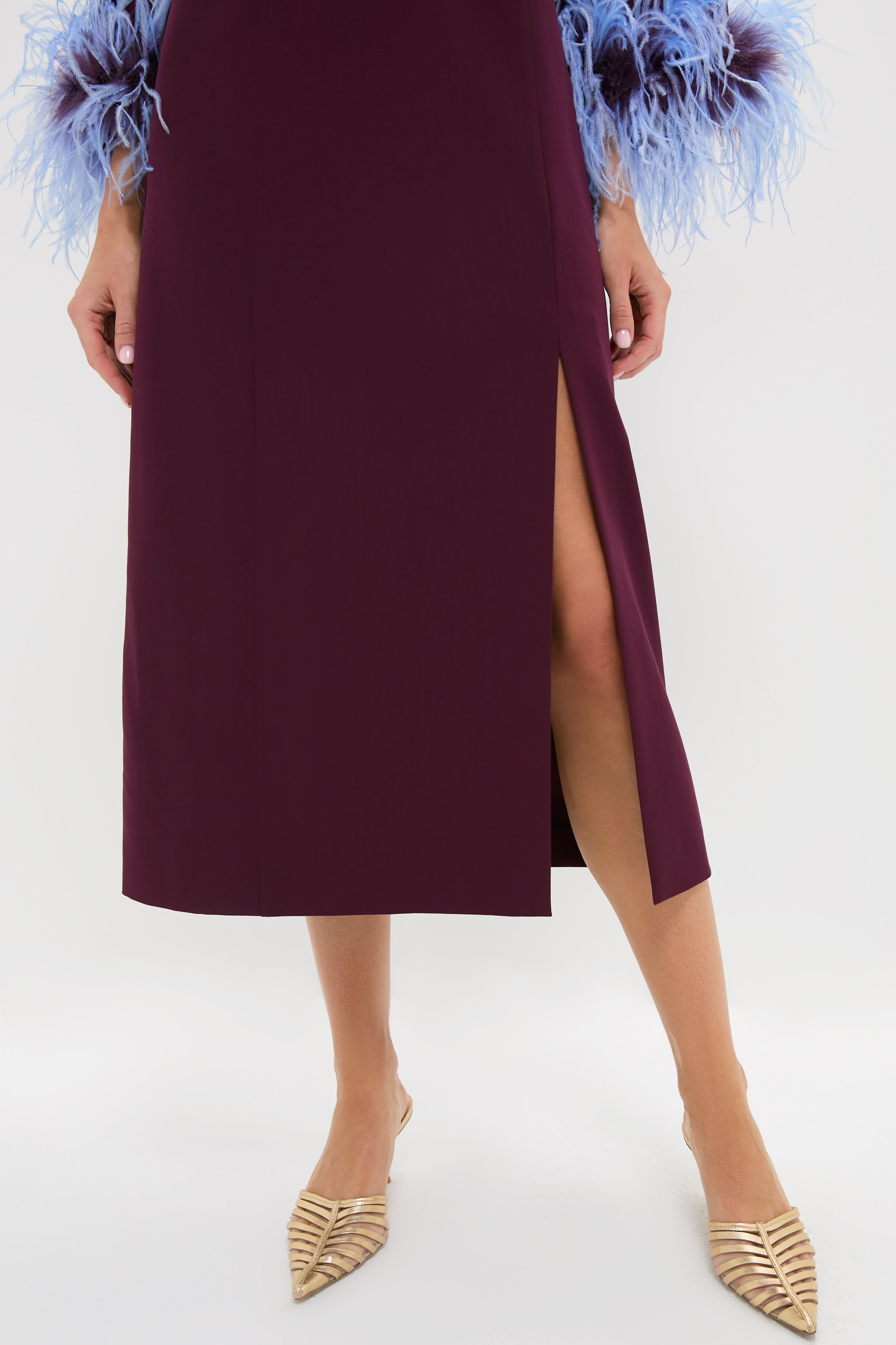 Winetasting Feather Eleanor Dress-Get Girly