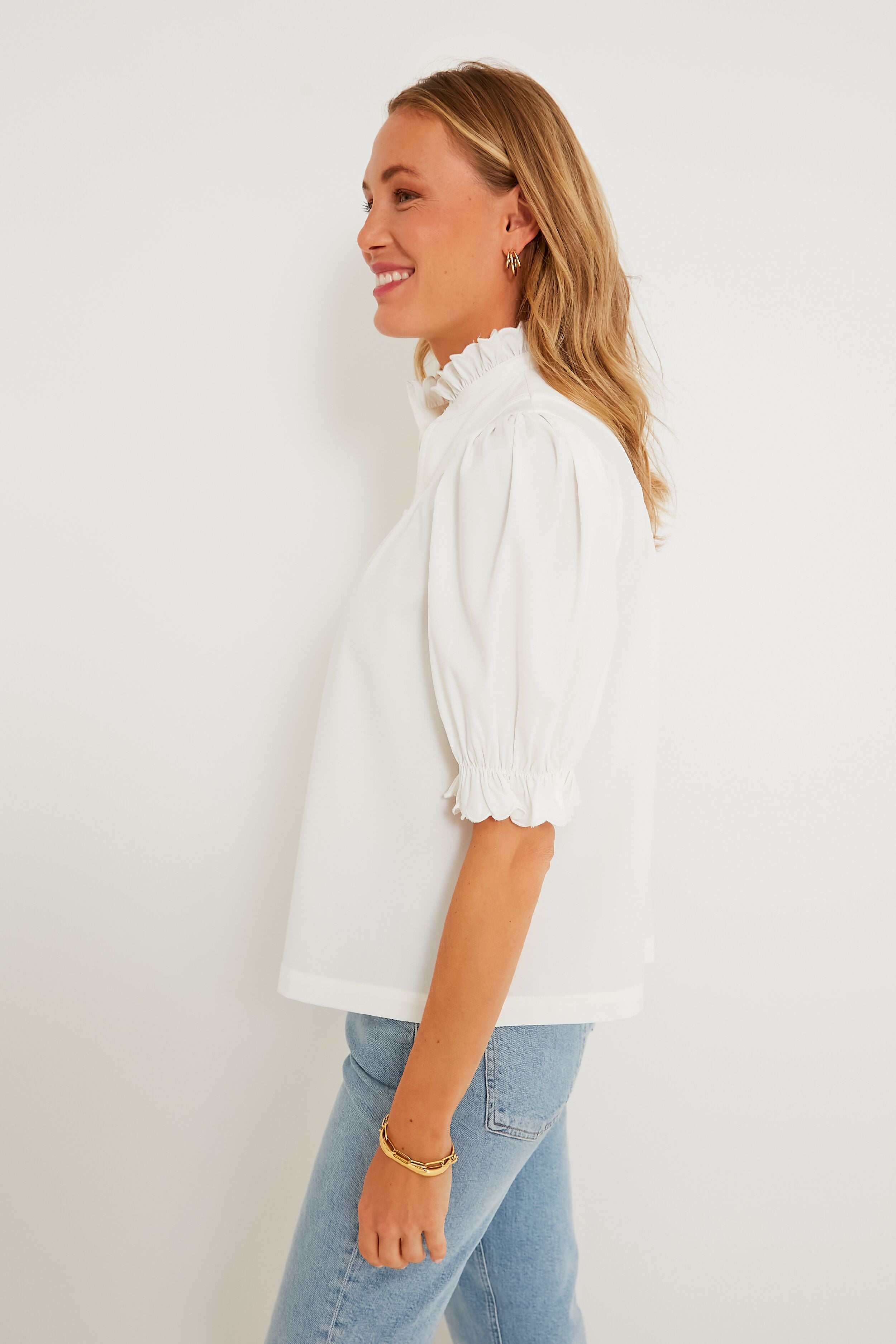 White Selena Blouse-Get Girly