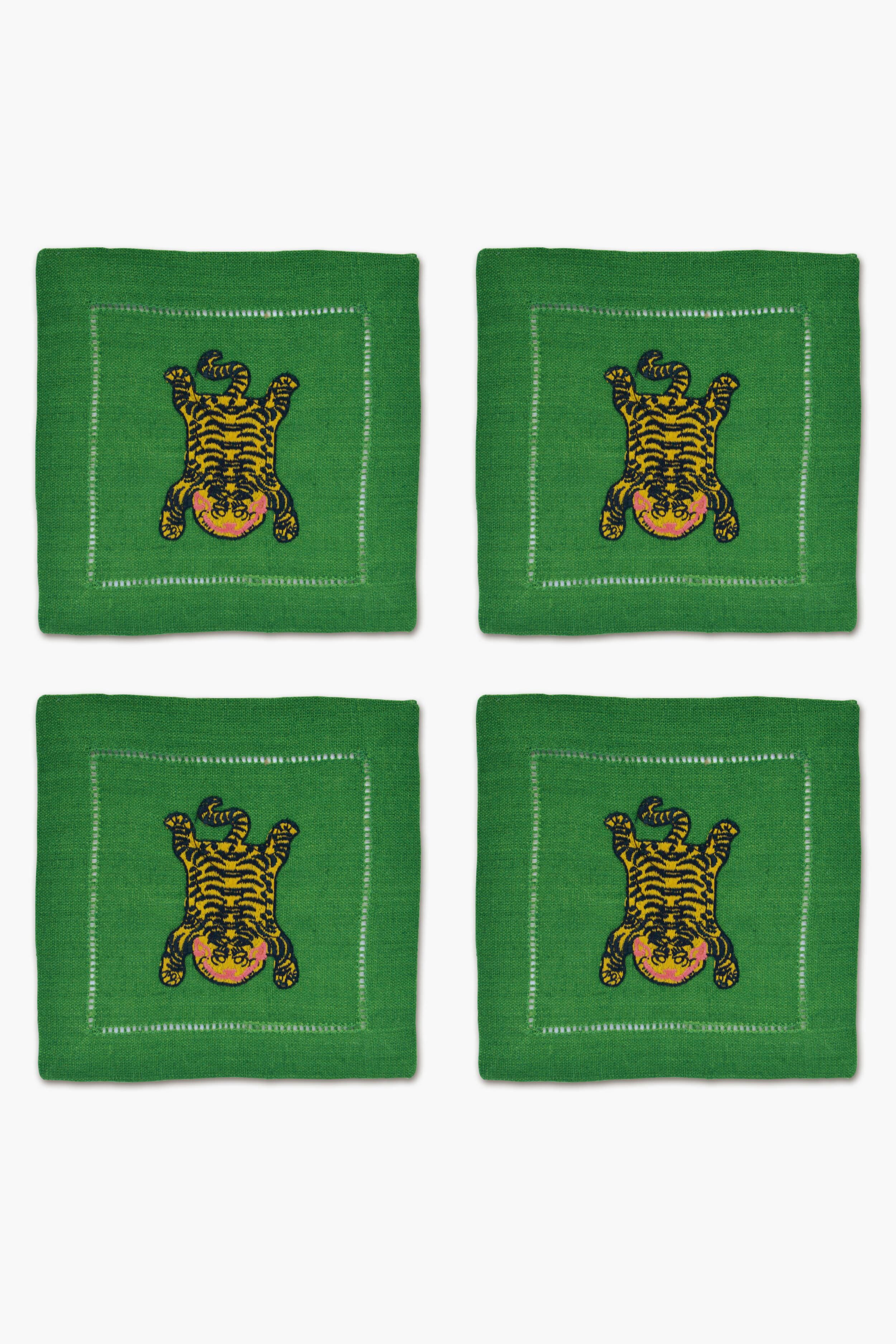 Tibetan Tiger Cocktail Napkins-Get Girly