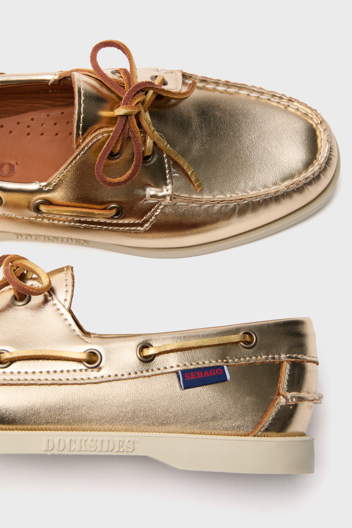Gold Met Portland Docksides-Get Girly