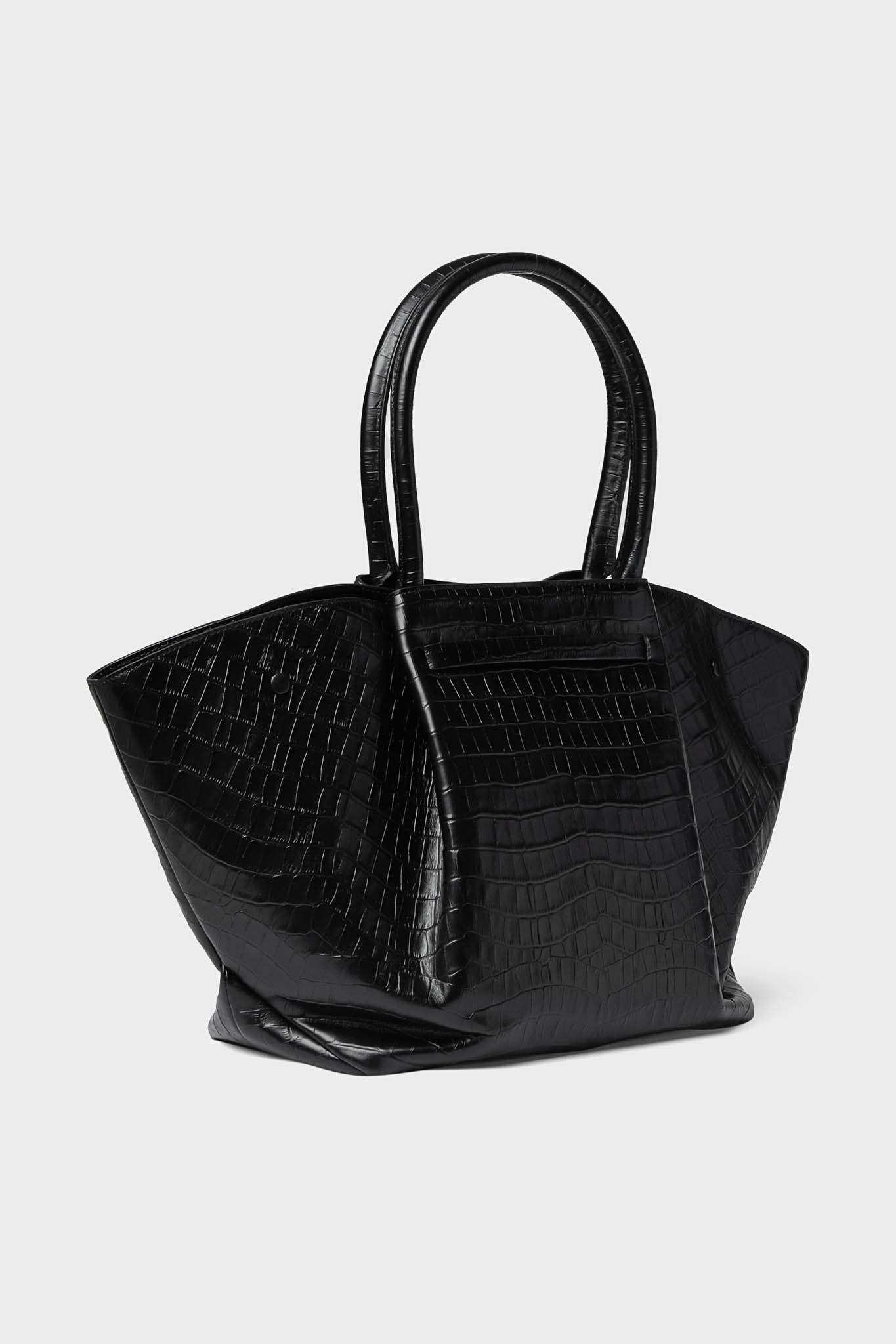 Black Croc New York Bag-Get Girly