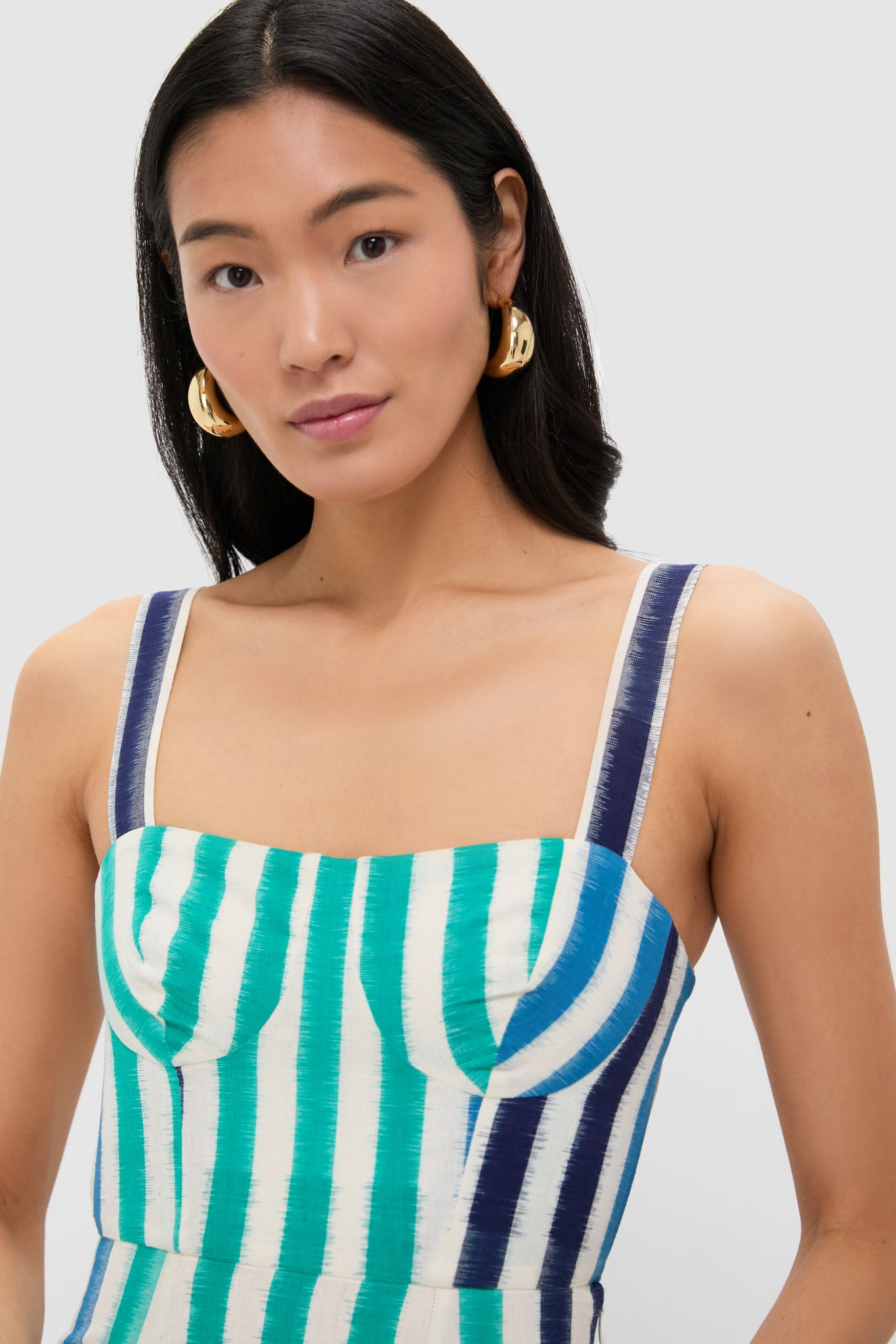 Ocean Ikat Stripes Azzurra Dress-Get Girly
