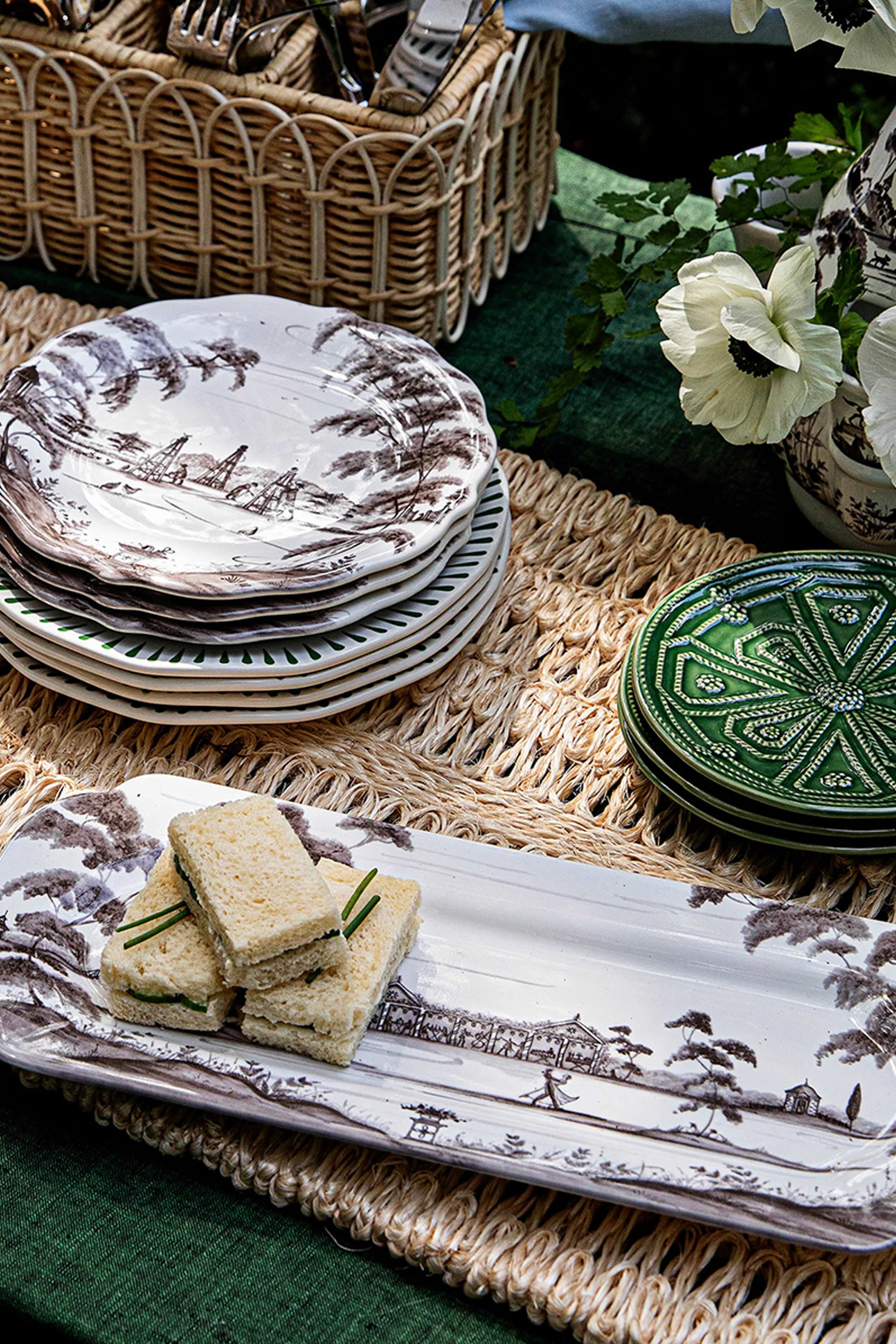 Country Estate 15" Hostess Tray - Flint Grey-Get Girly