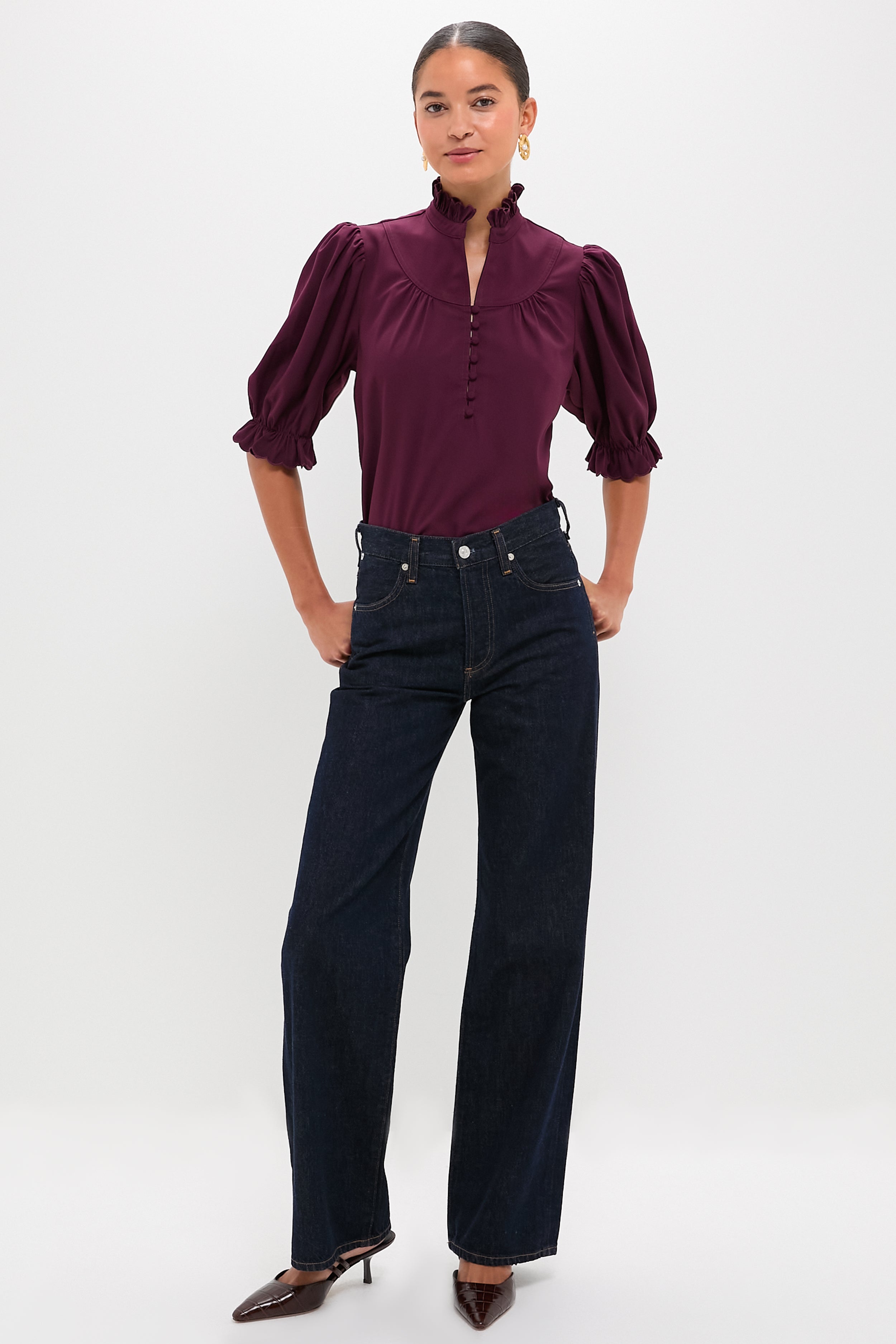 Winetasting Selena Blouse-Get Girly