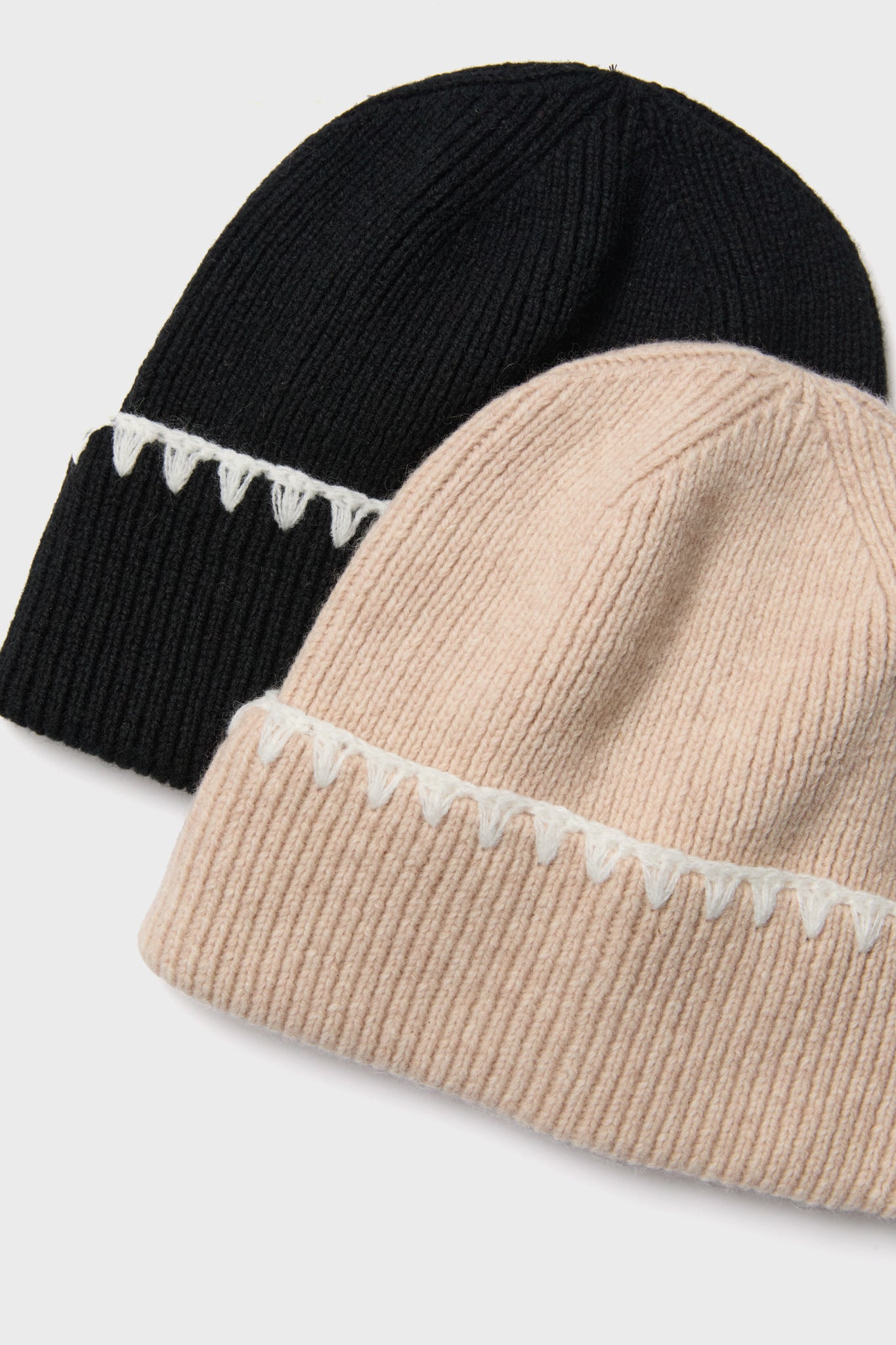 Black Blanket Stitch Winter Hat-Get Girly