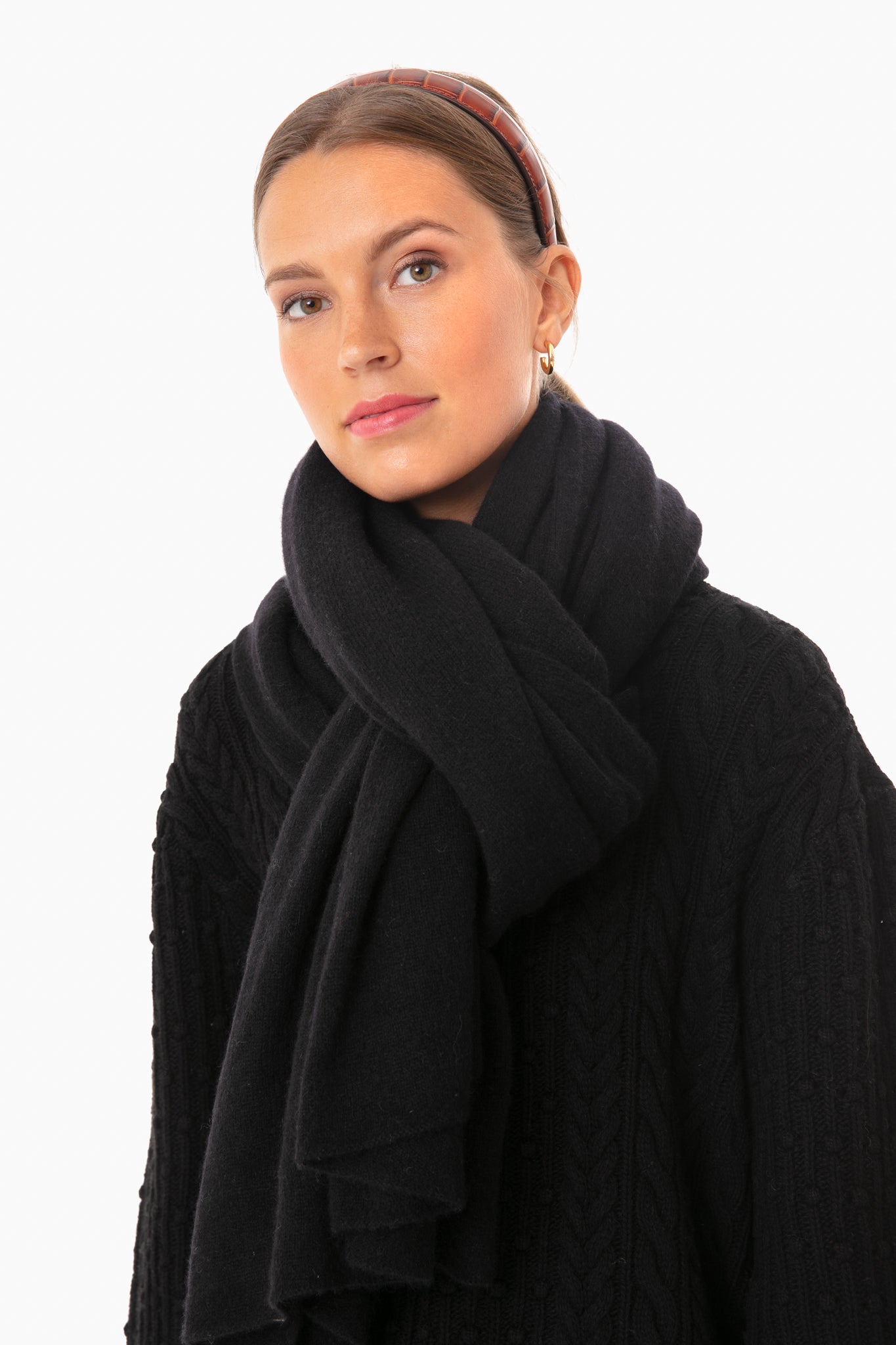 Black Cashmere Travel Wrap-Get Girly