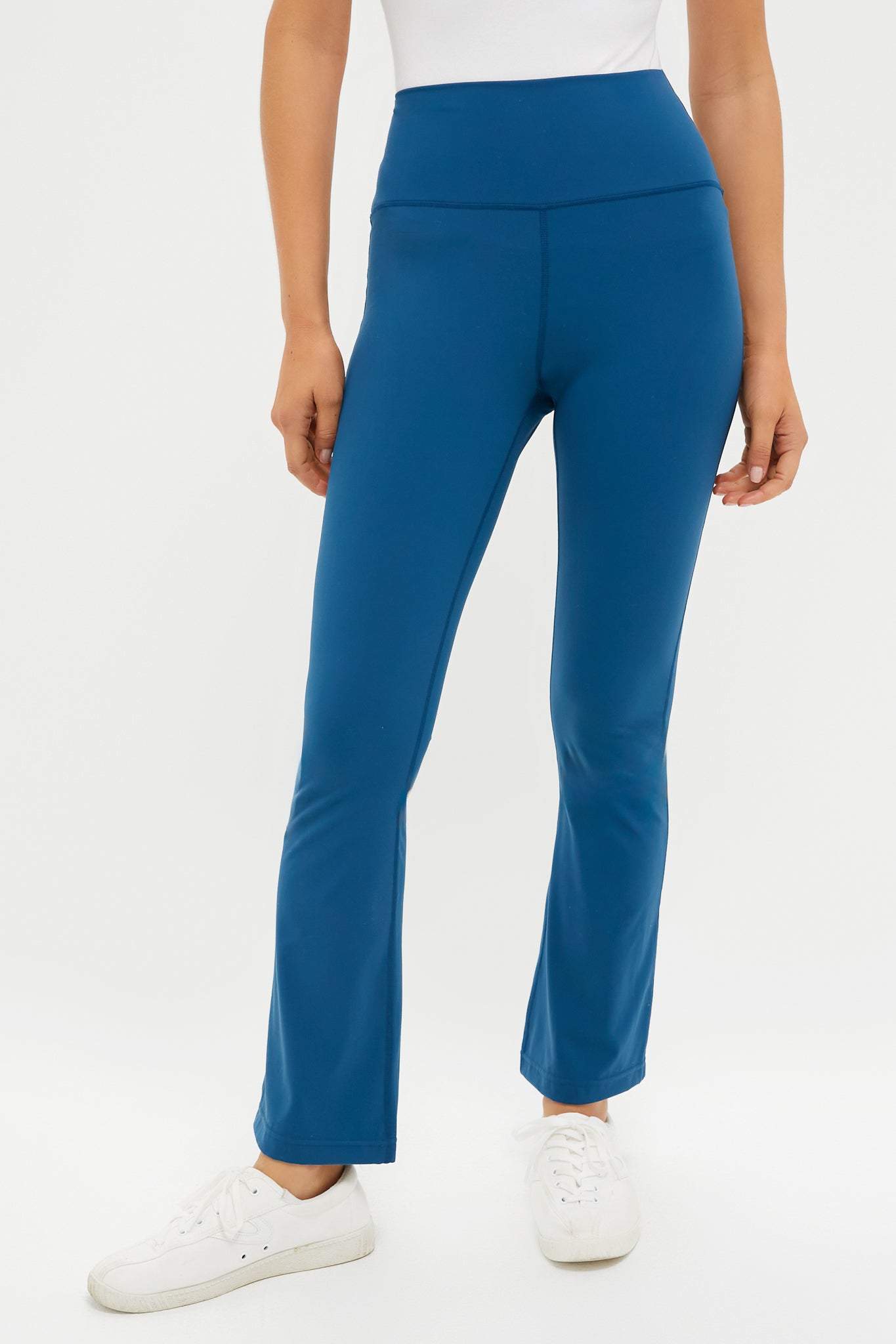 Harbor Blue High Rise Compression Spandex Millie Yoga Pant-Get Girly