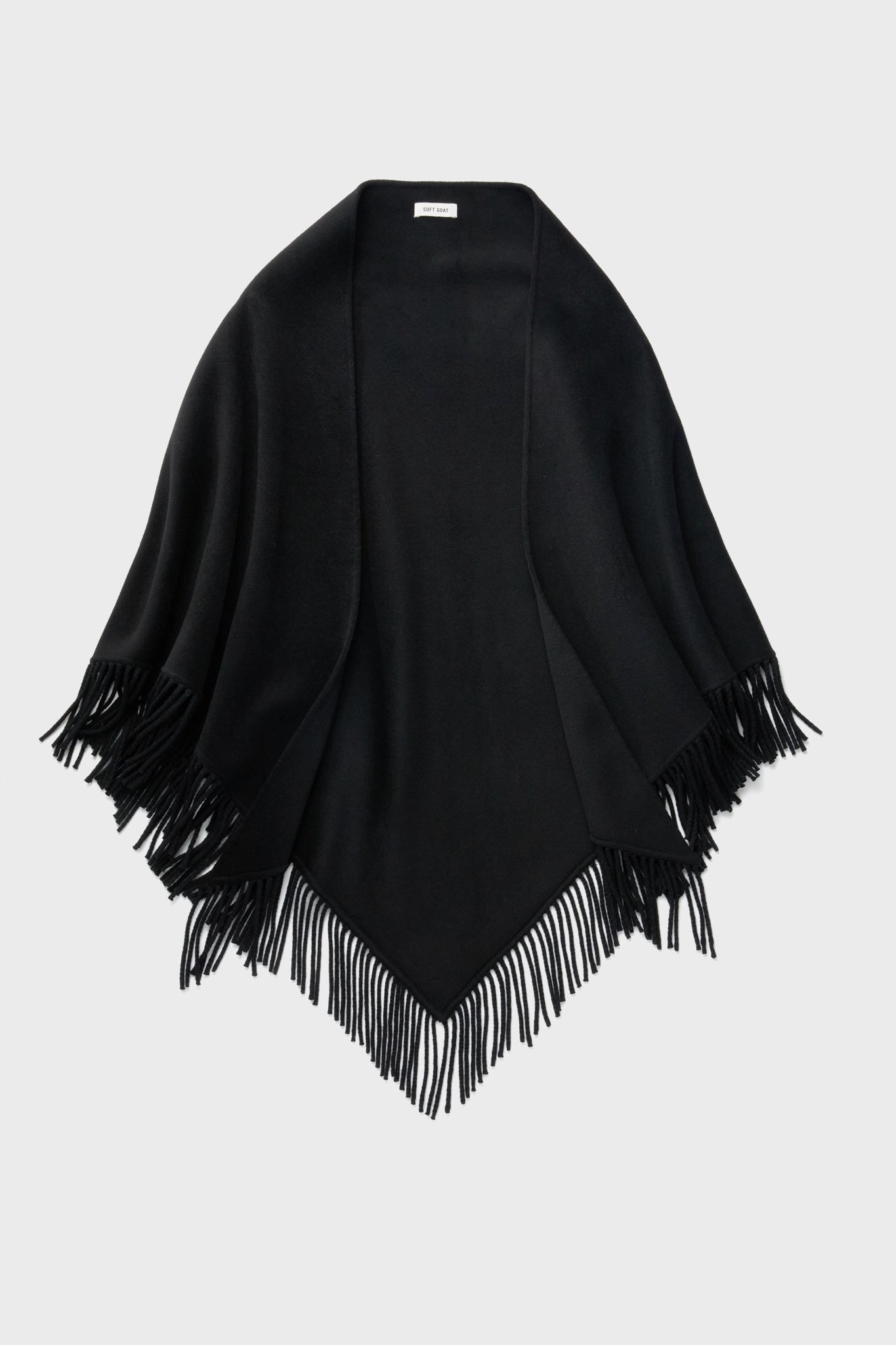 Black Fringe Wrap Scarf-Get Girly