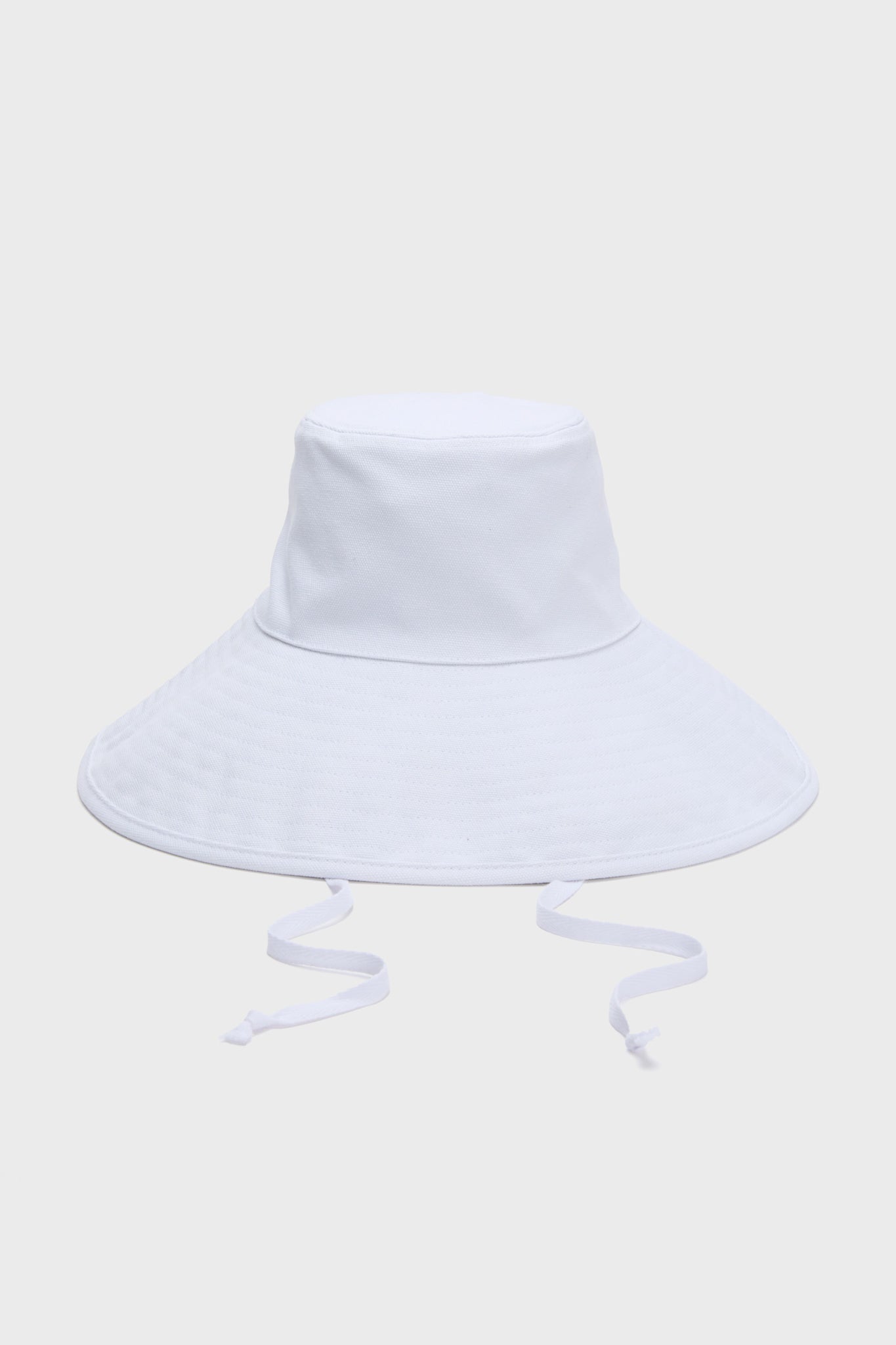 White Livvy Canvas Sunhat with Removable Chinstrap-Get Girly