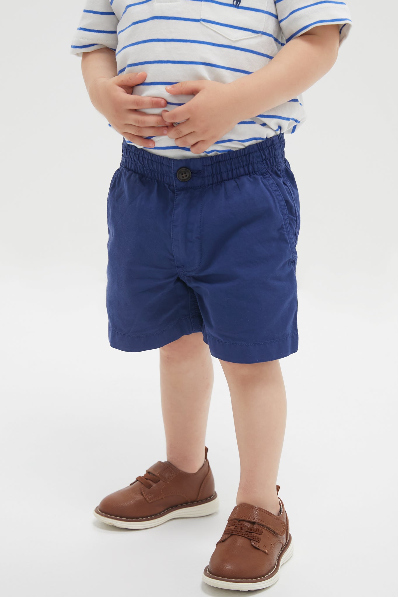 Boys Light Navy Parachute Twill Relaxed Fit Easy Short-Get Girly