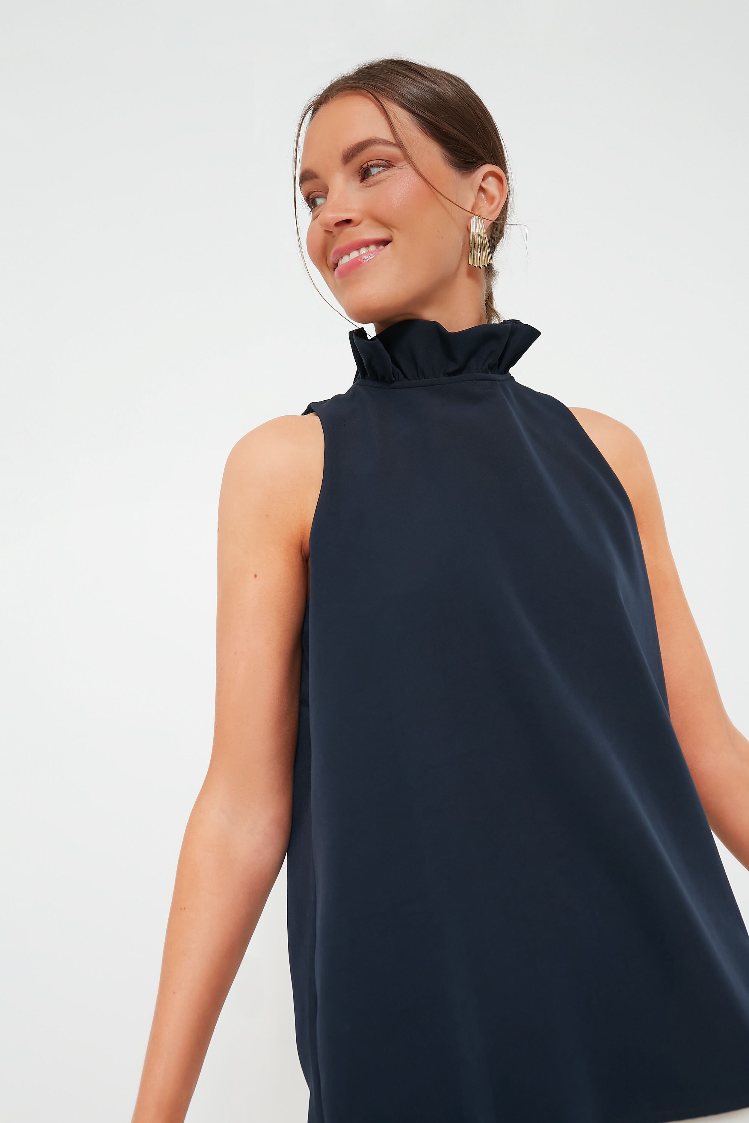 Navy Mason Top-Get Girly