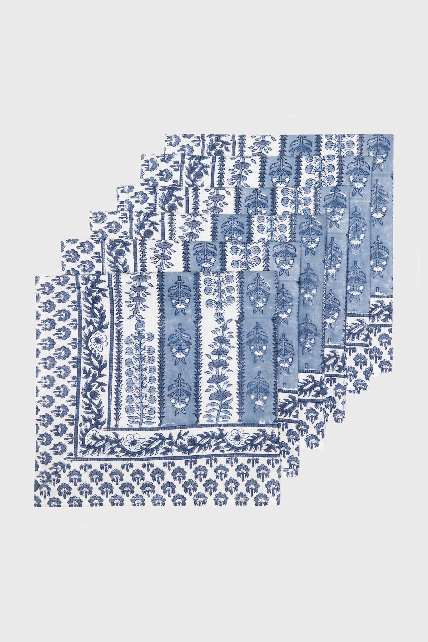 Avignon Napkins Blue & Marine, Set of 6-Get Girly