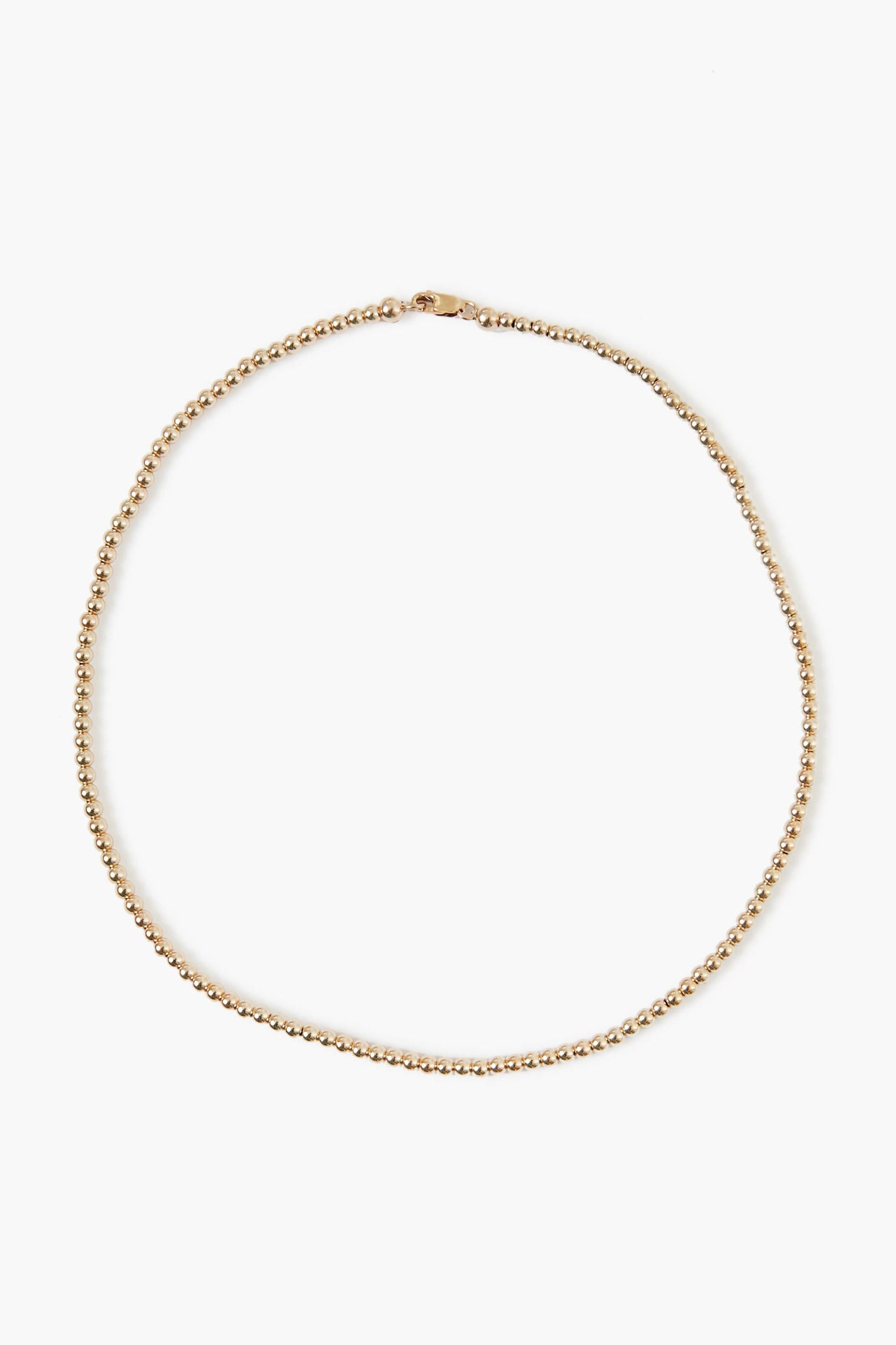 3Mm Gold Ball Necklace-Get Girly