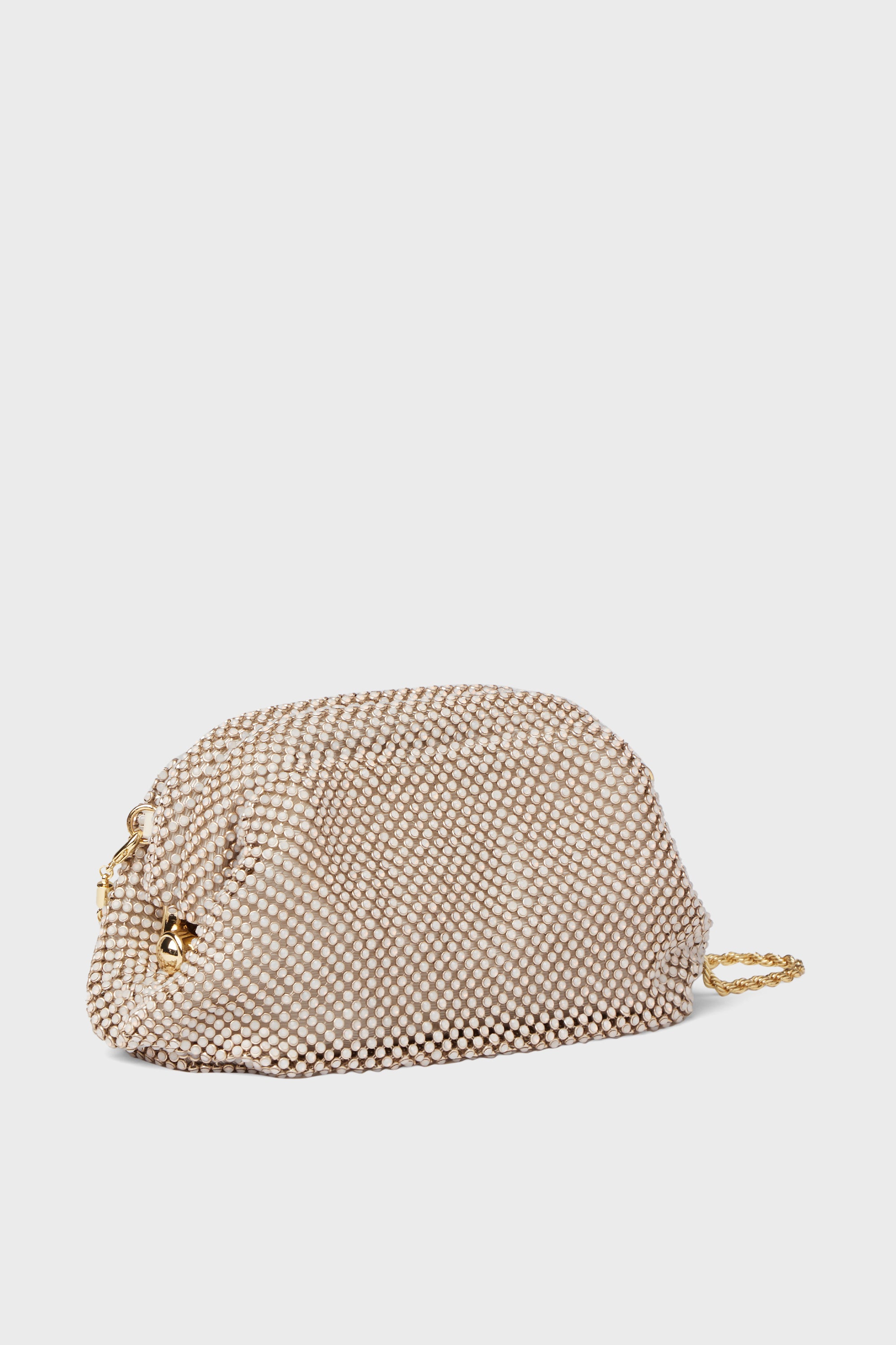 White Opal Diamante Doris Micro Clutch-Get Girly