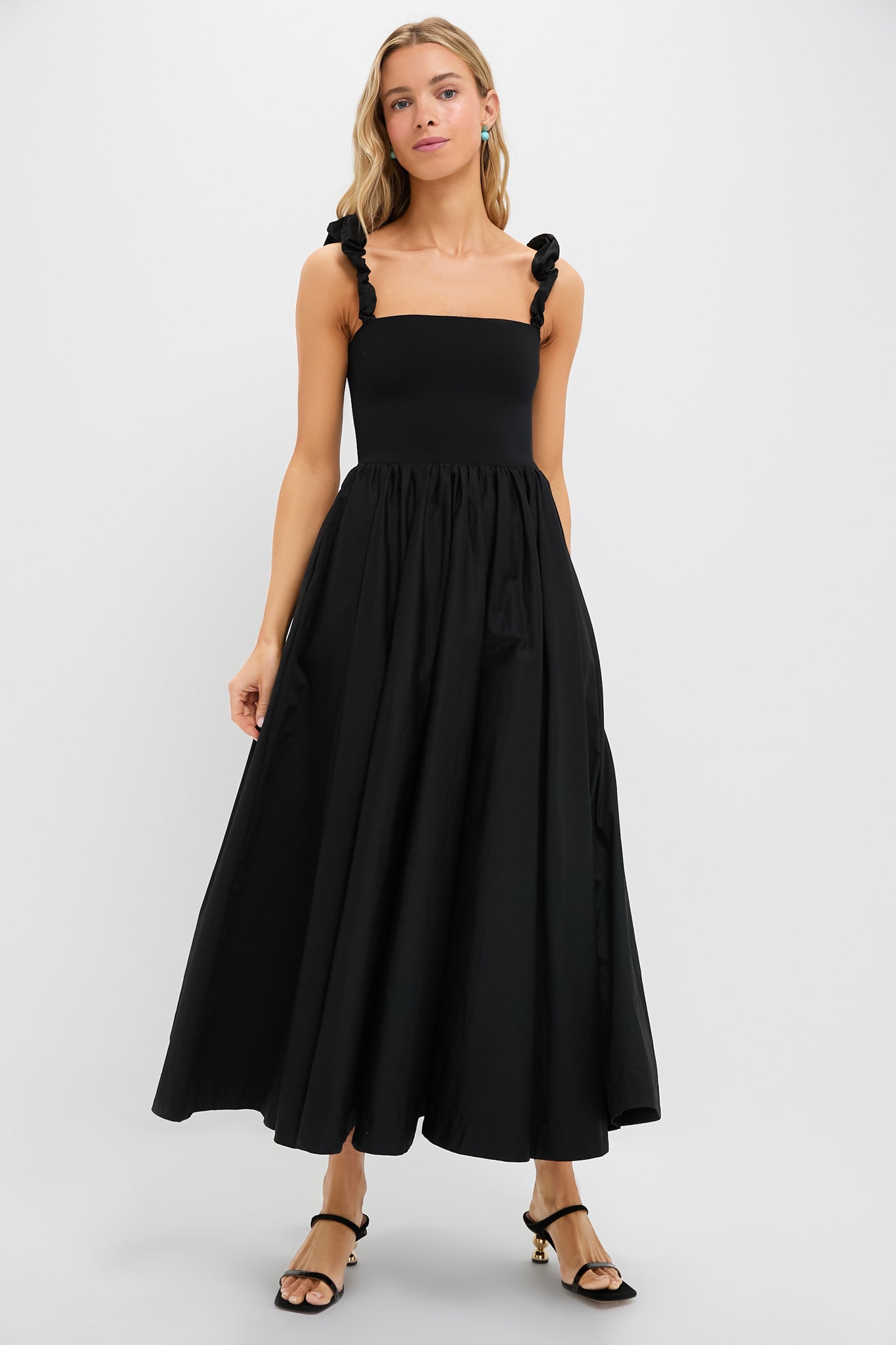 Black Mixed Media Adela Gown-Get Girly
