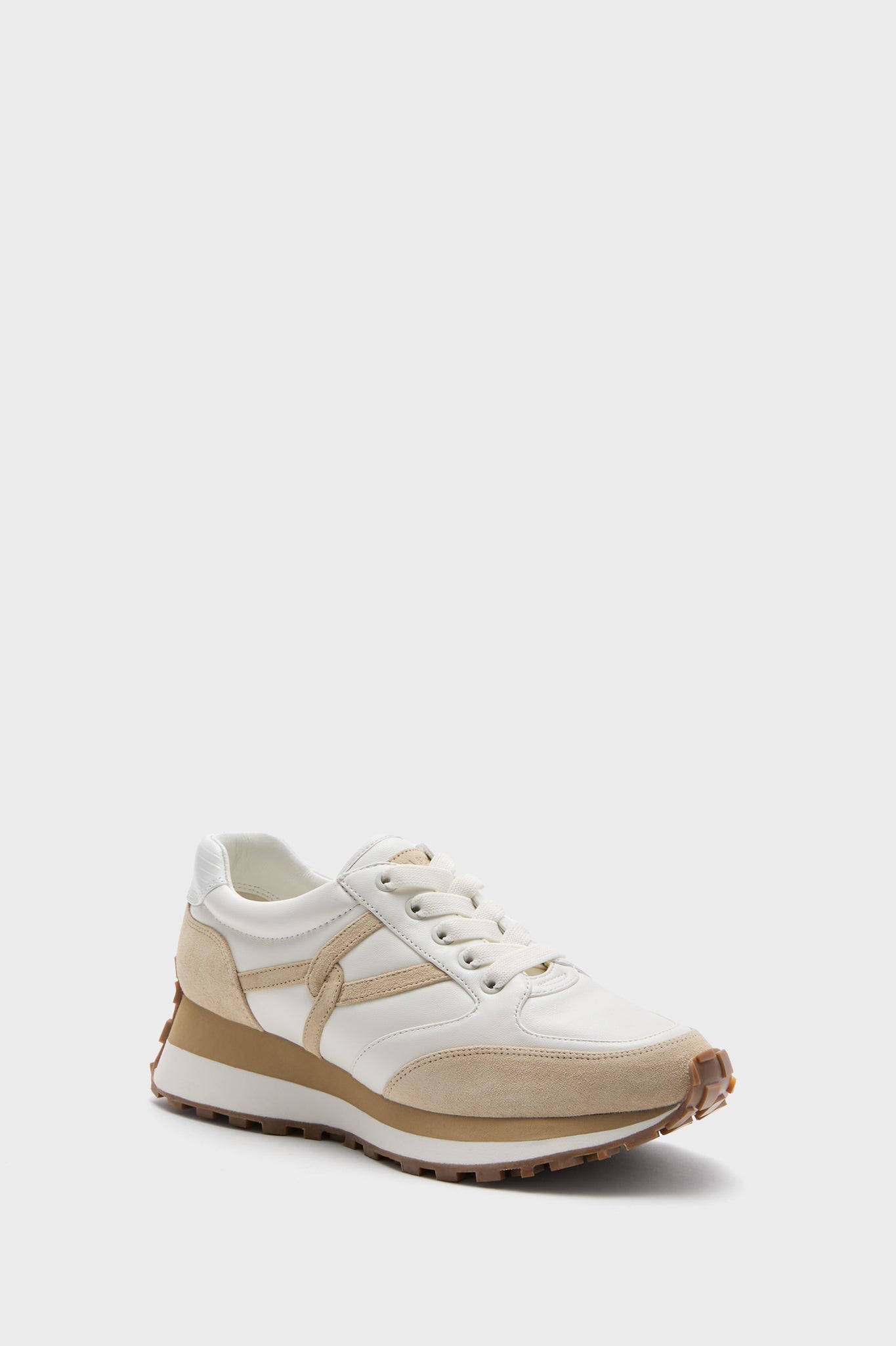Coconut and Ecru Valentina Sneakers-Get Girly