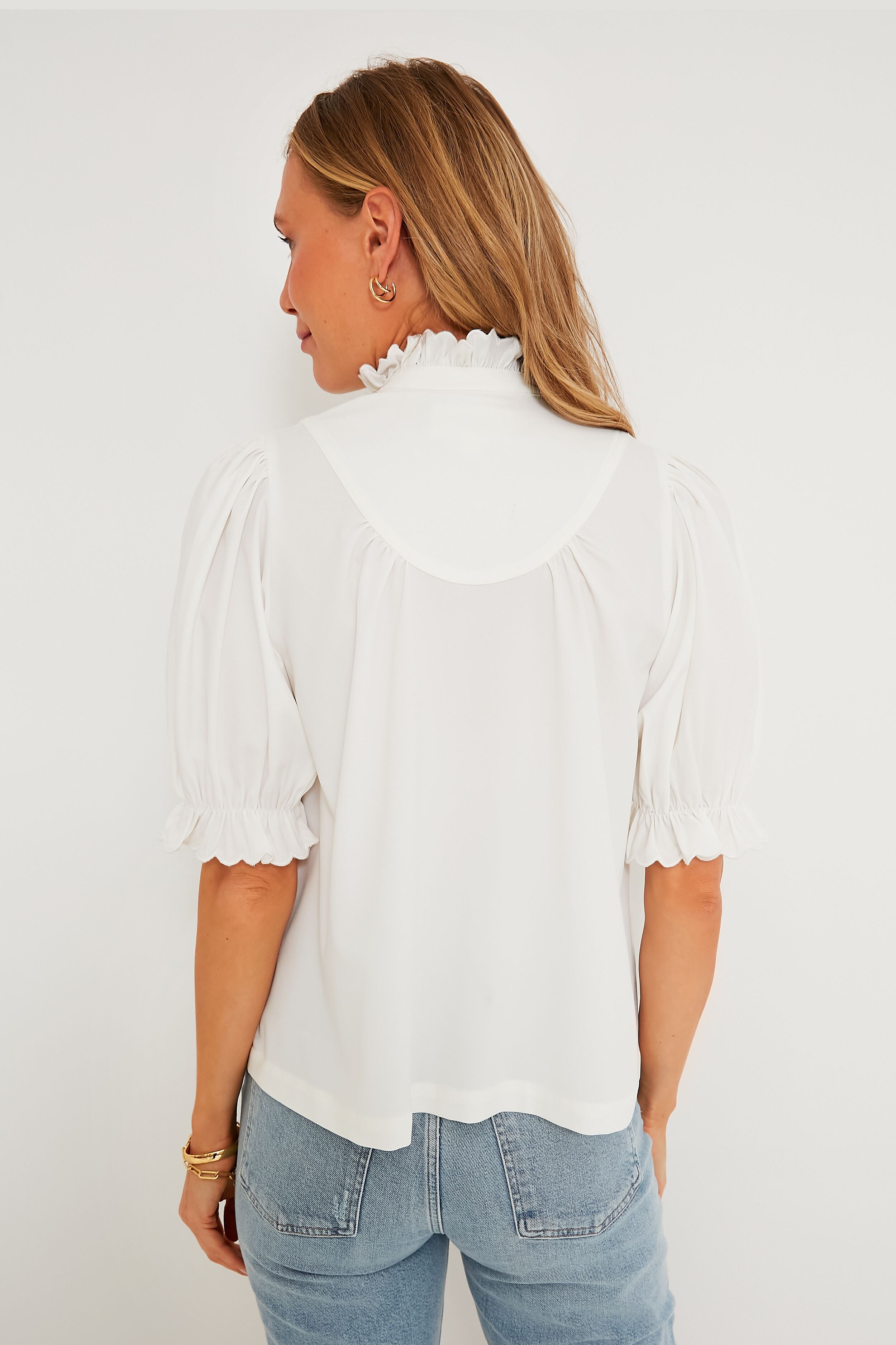 White Selena Blouse-Get Girly