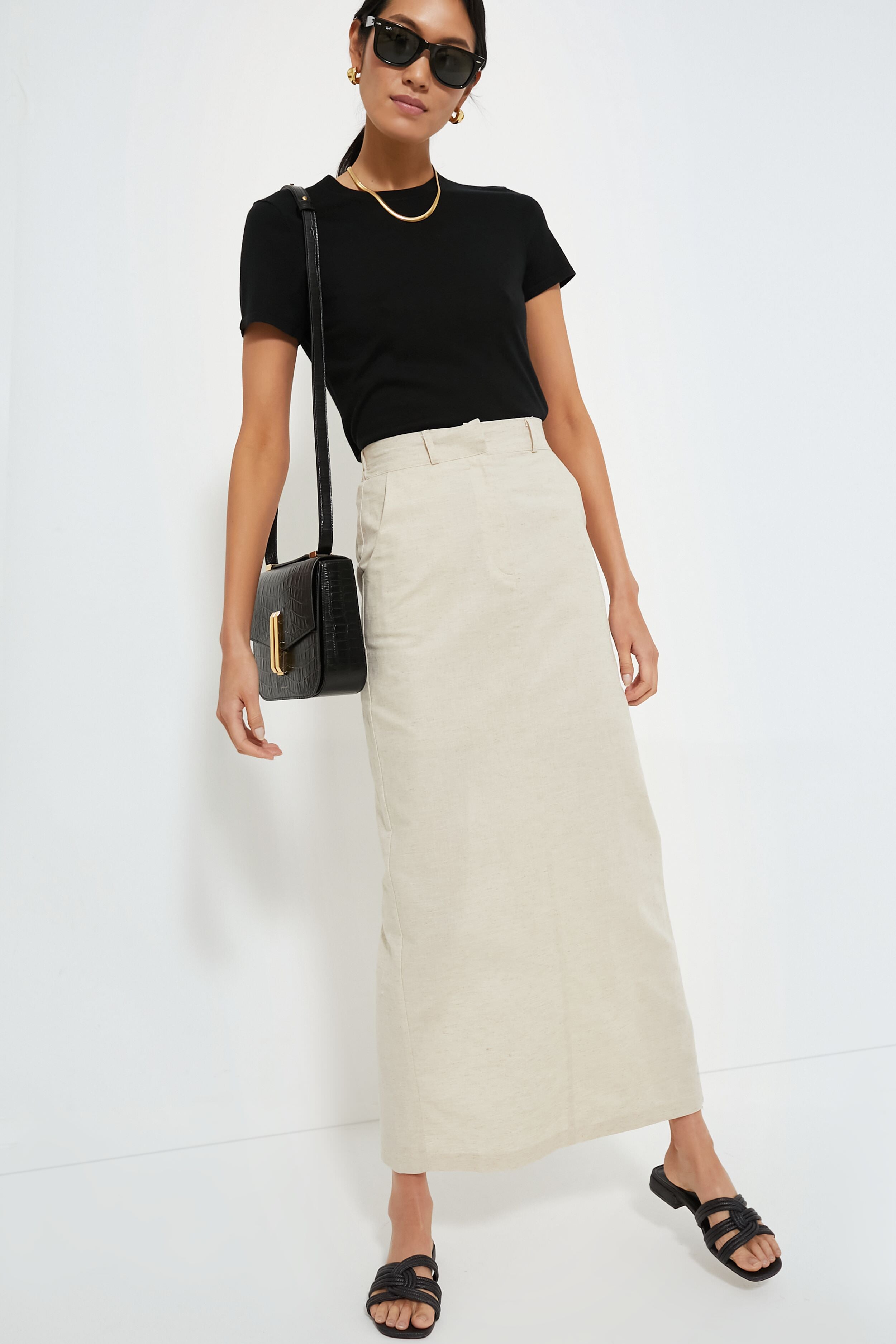 Black Croc Effect Vancouver Bag-Get Girly