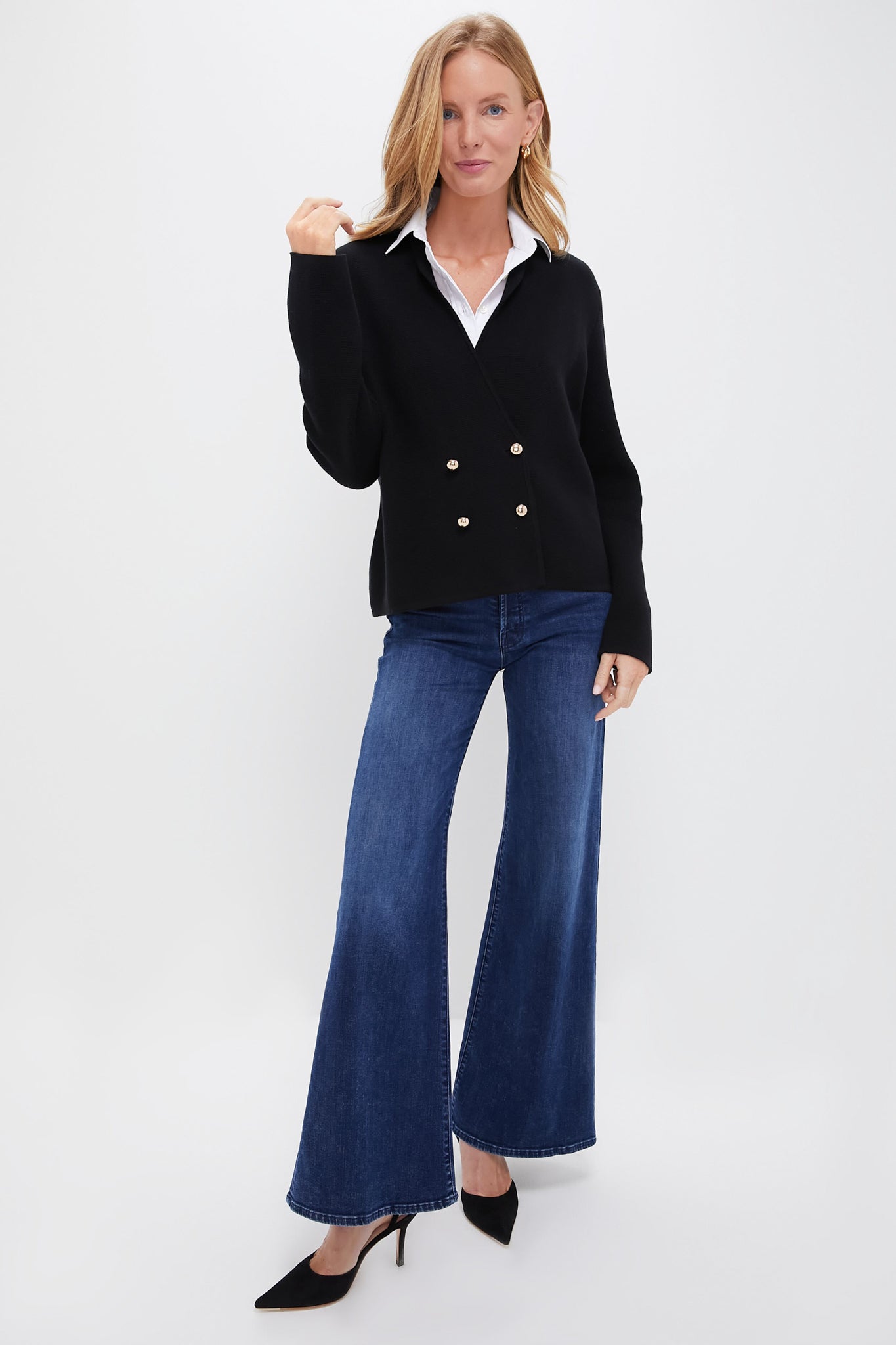 White Short Sleeve Essentials Shirt-Get Girly