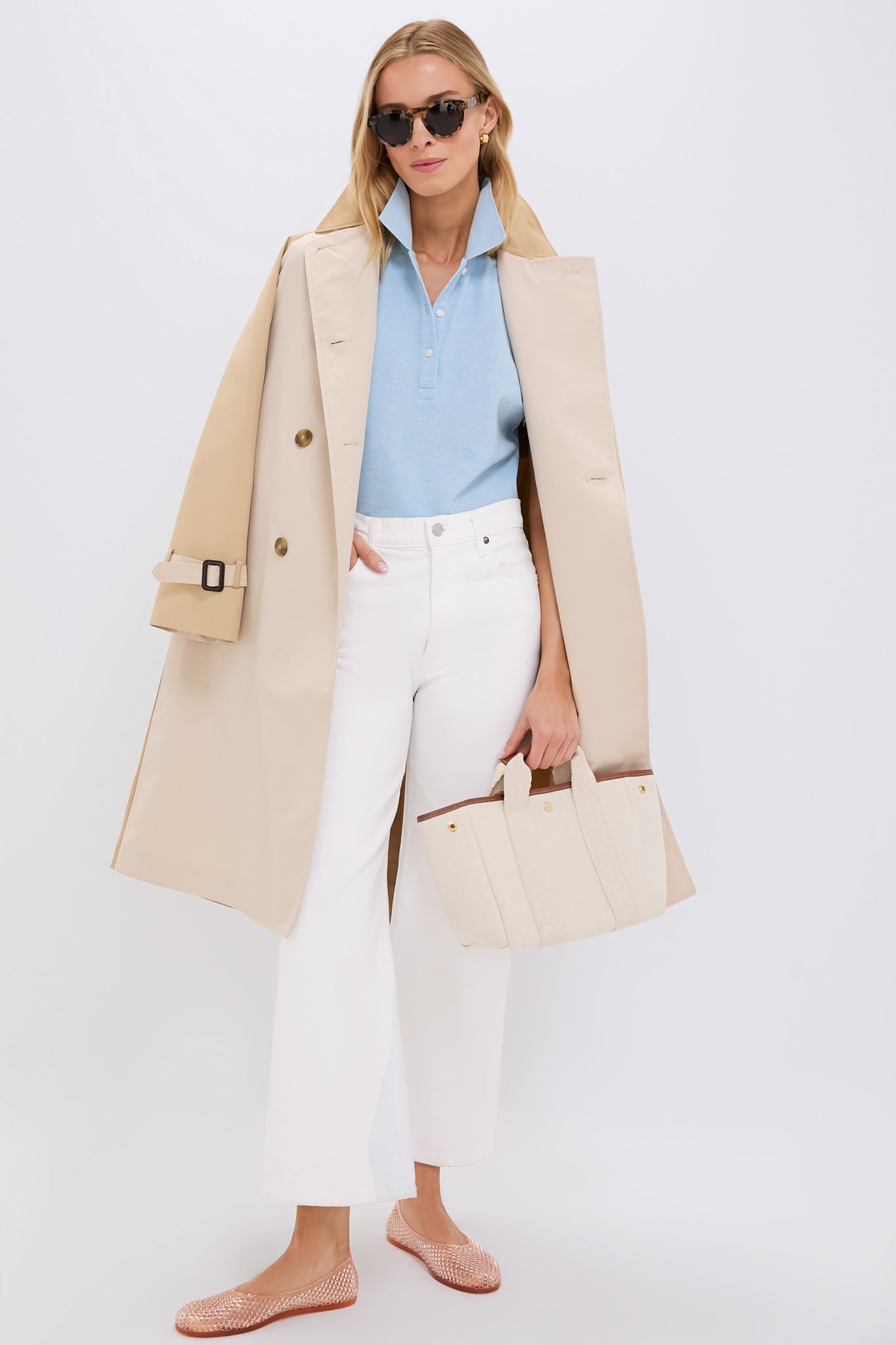 Light Blue Pique Puff Sleeve Peggy Polo-Get Girly