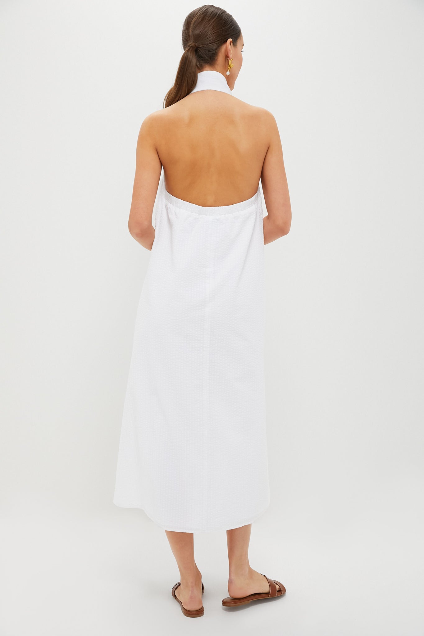 White Seersucker Jagger Dress-Get Girly