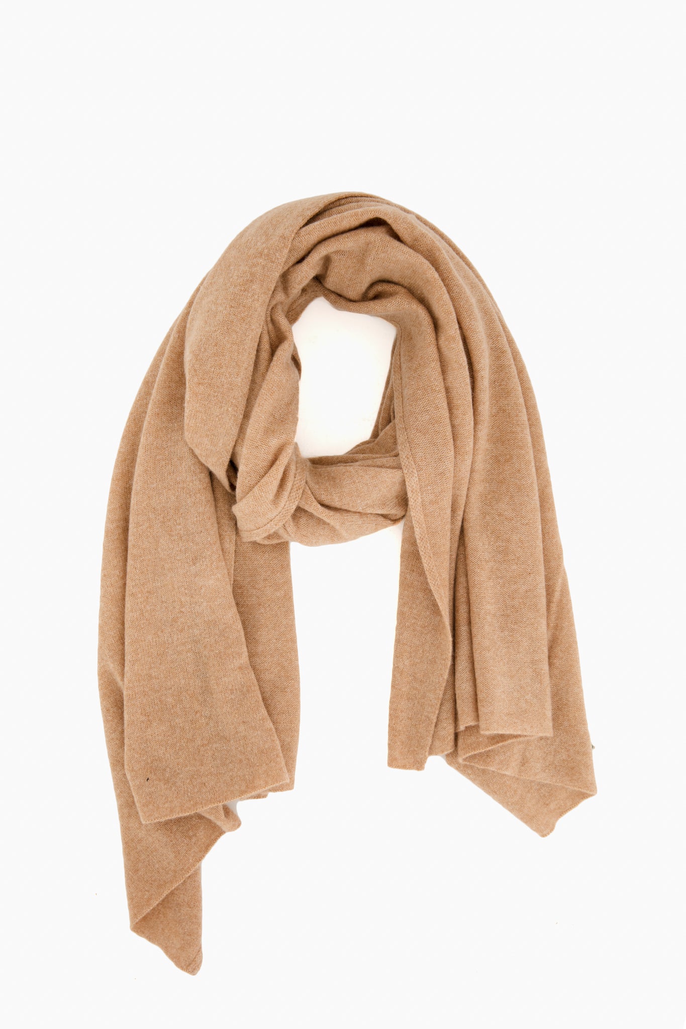 Camel Heather Cashmere Travel Wrap-Get Girly