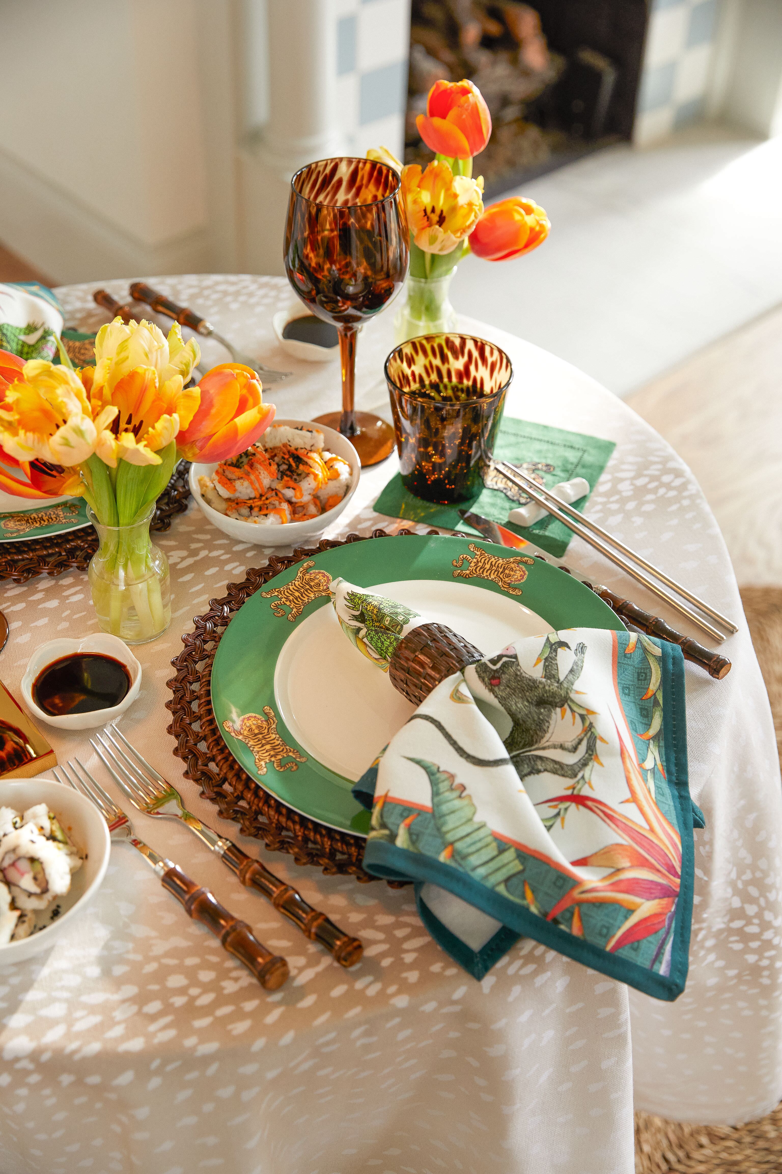 Tibetan Tiger Dinner Plate-Get Girly