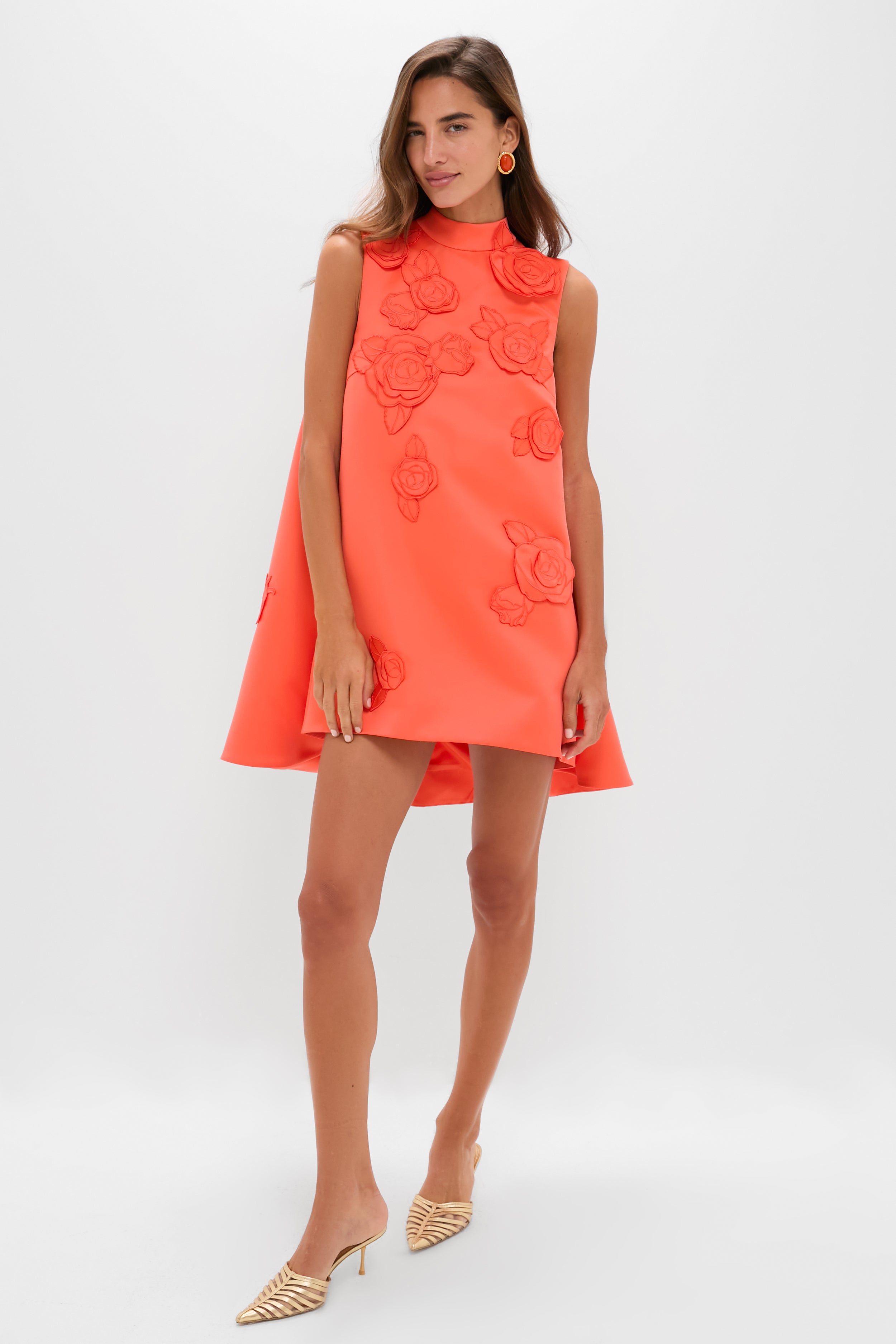 Saffron Fallon Applique Floral Mini Dress-Get Girly