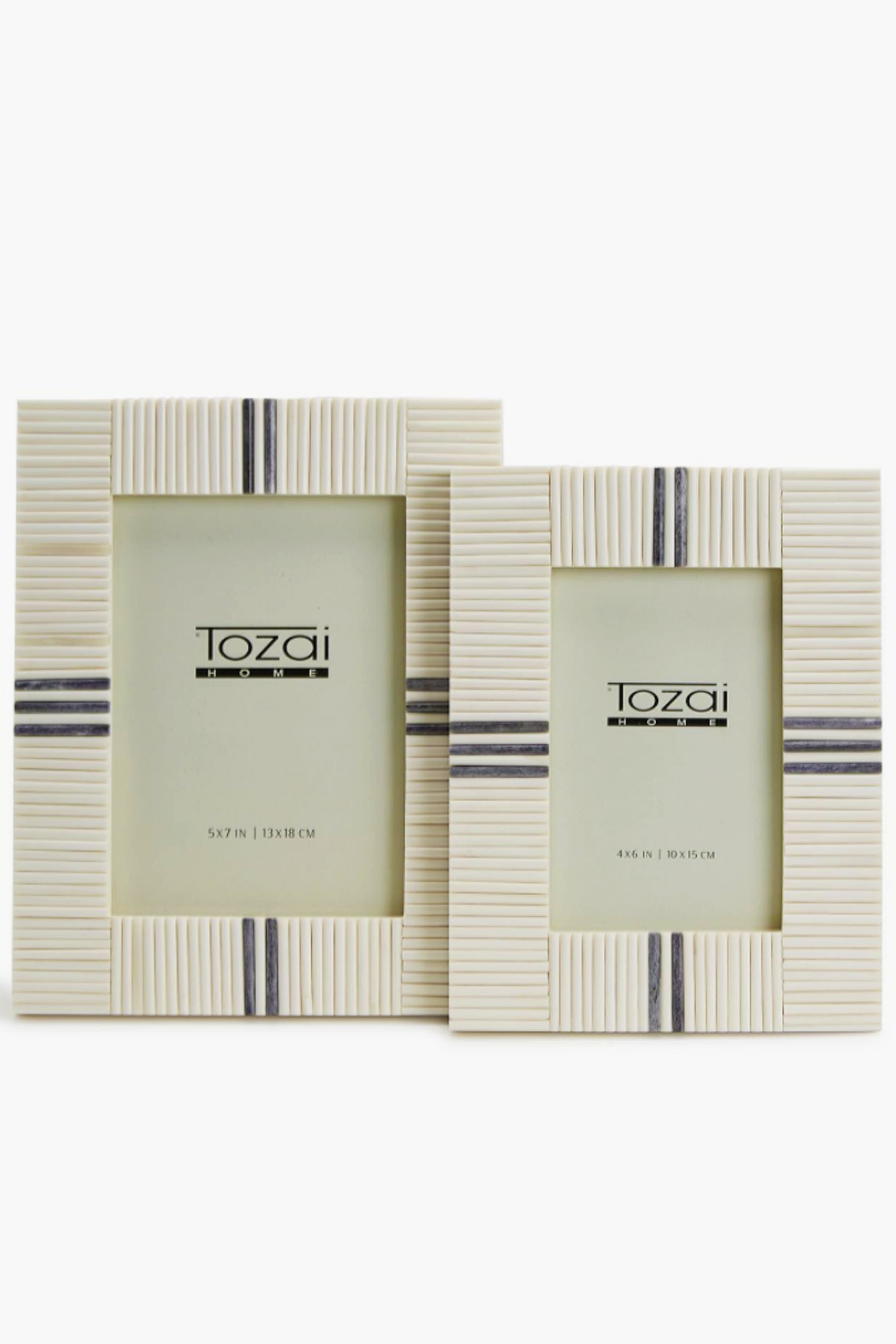 5x7 Bone with Grey Colored Inlay Photo Frame-Get Girly