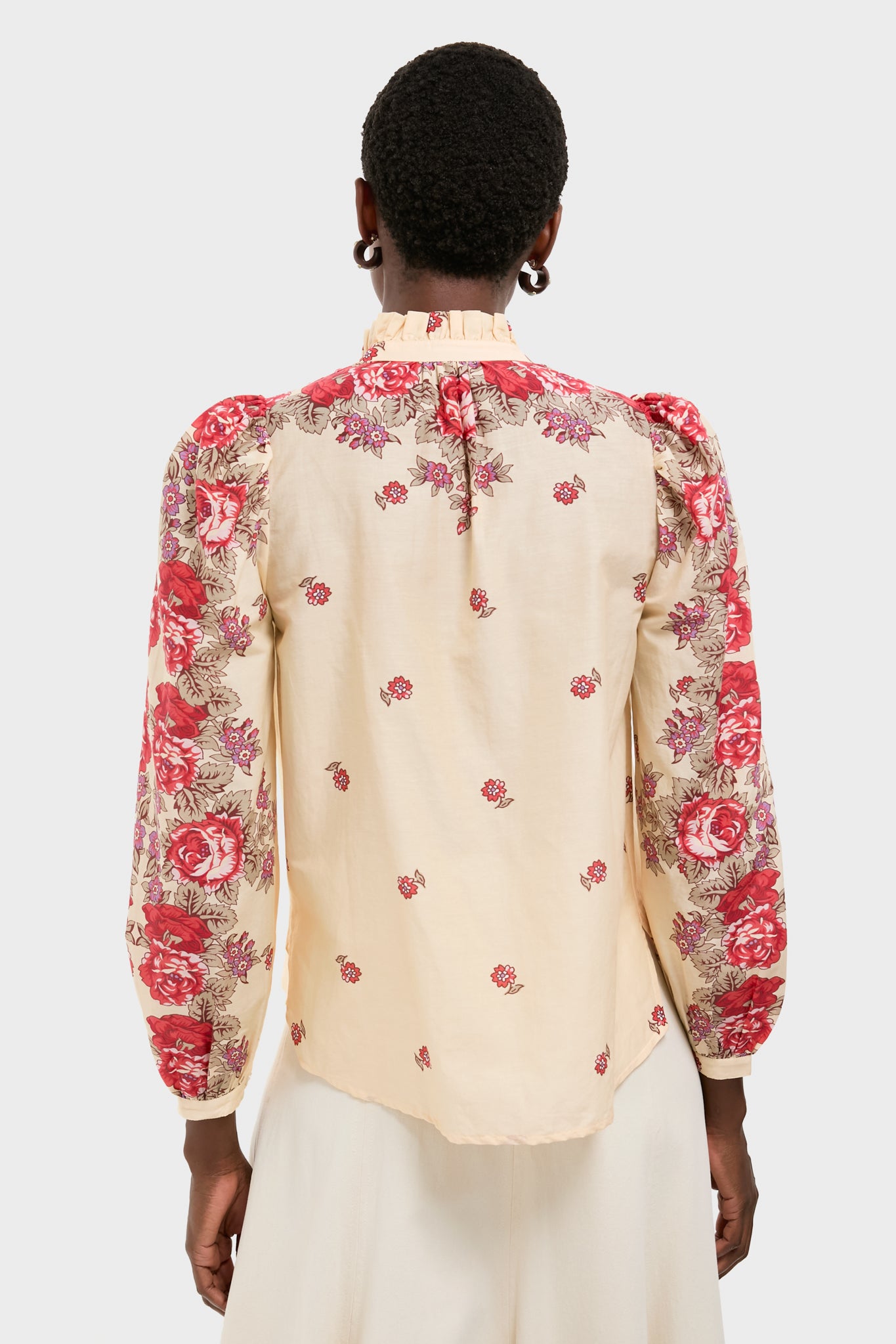 White Rosebush Annabel Shirt-Get Girly