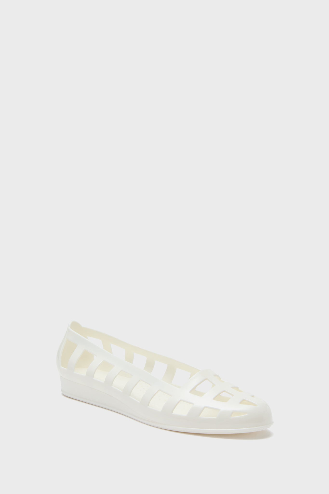 White Elli Ballerina Flats-Get Girly