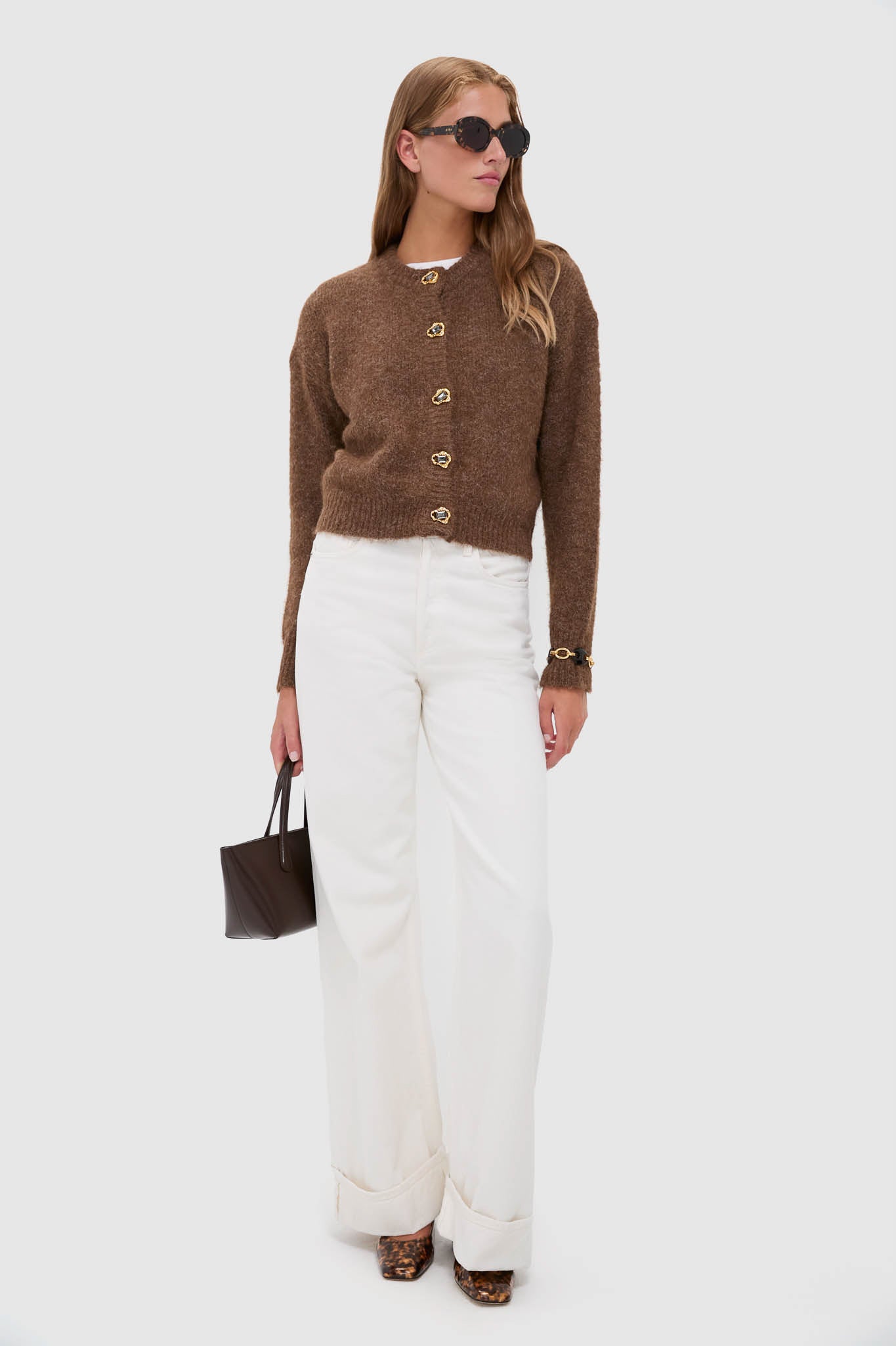 Tortoise and Gold Chain Bracelet-Get Girly